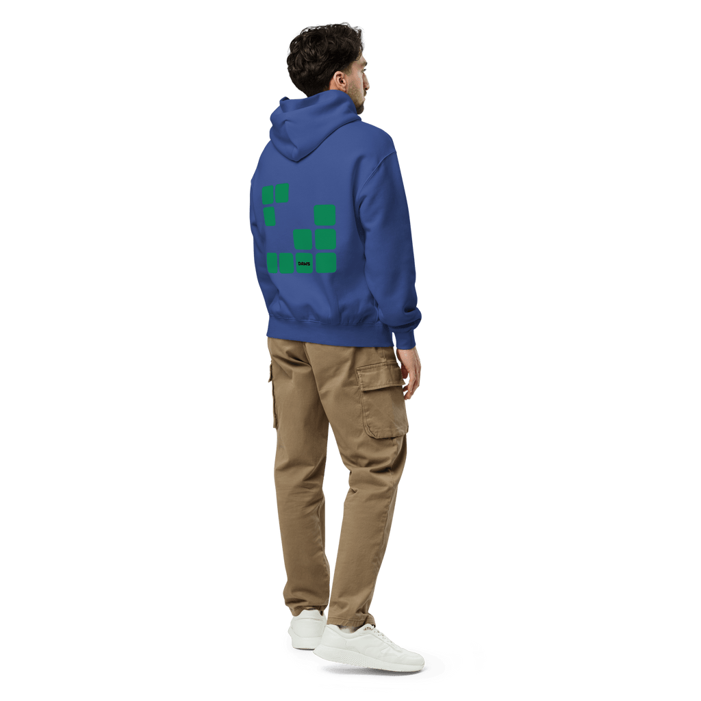 Sudadera Geometric Green oversize unisex color - Streetwear DAWS