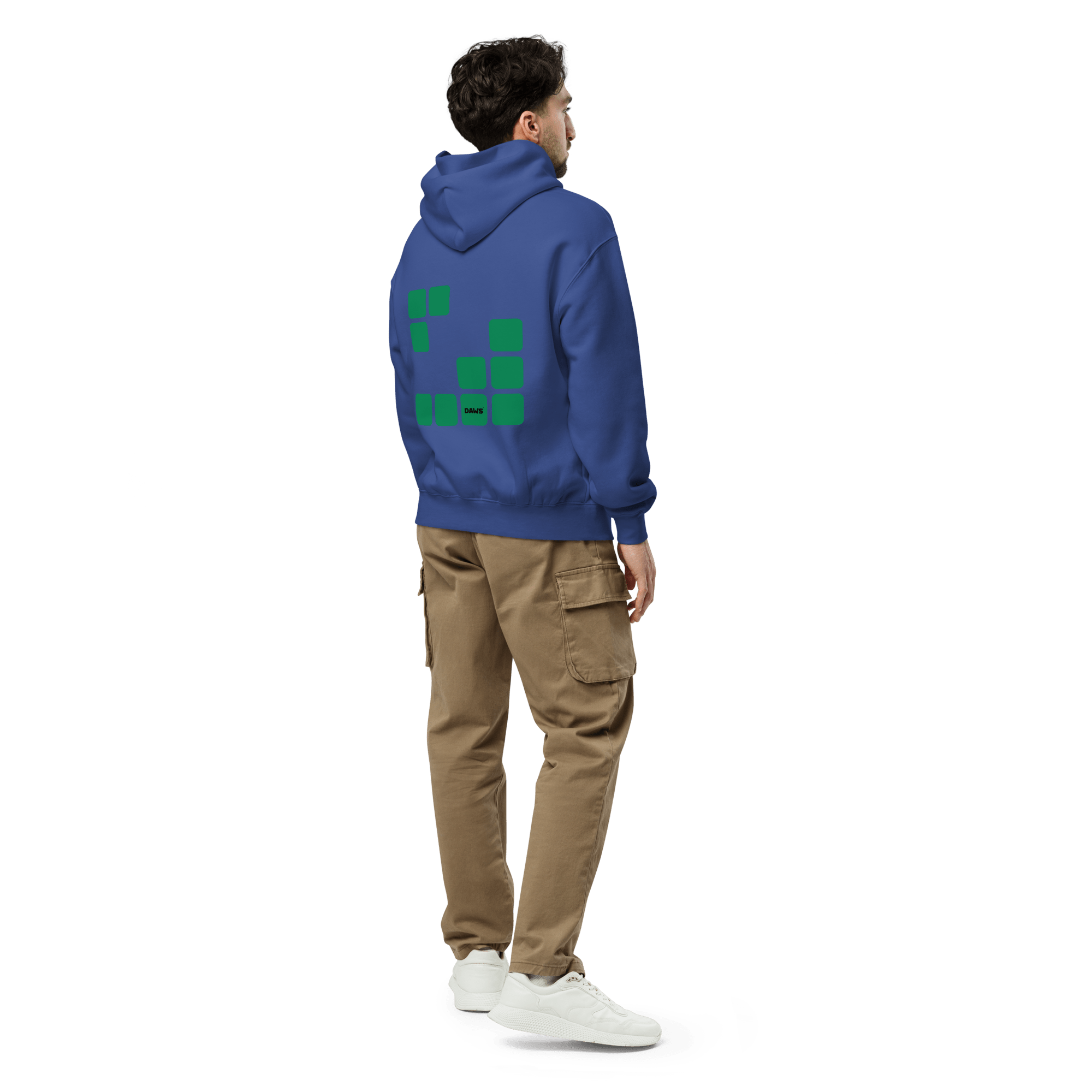 Sudadera Geometric Green oversize unisex color - Streetwear DAWS