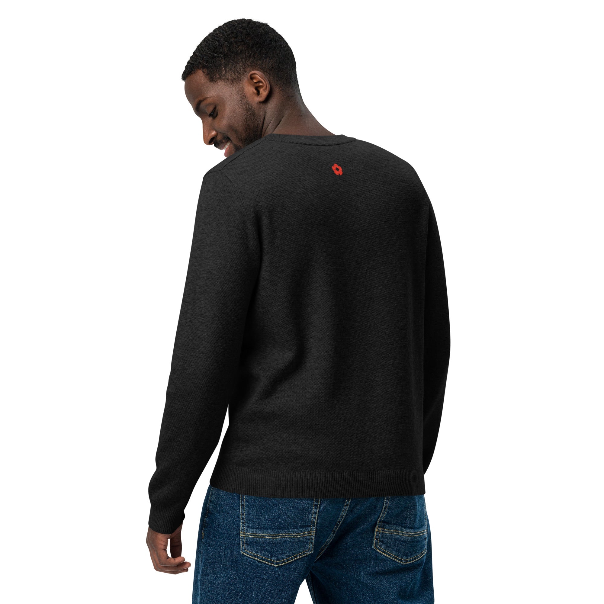 Jersey de punto Andrew DAWS Black con cuello redondo color - Streetwear DAWS