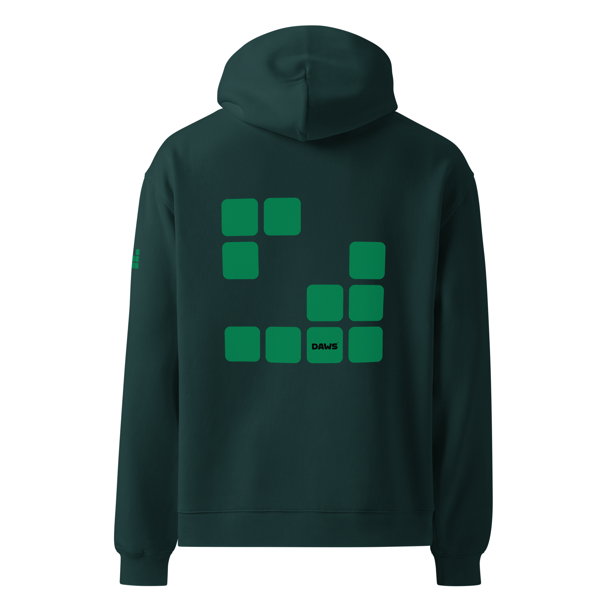Sudadera Geometric Green oversize unisex color - Streetwear DAWS