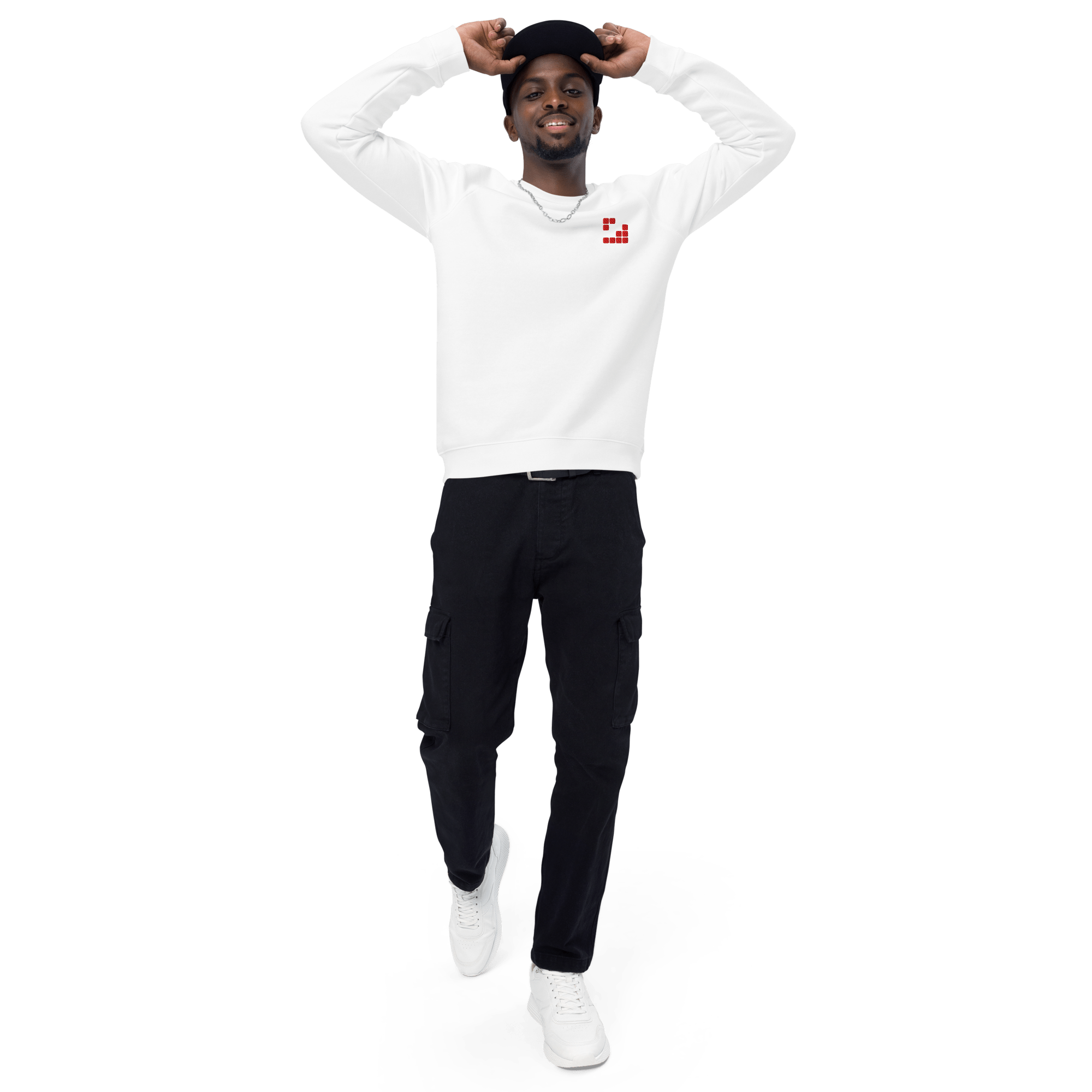 Sudadera Geometric orgánica raglán unisex color - Streetwear DAWS