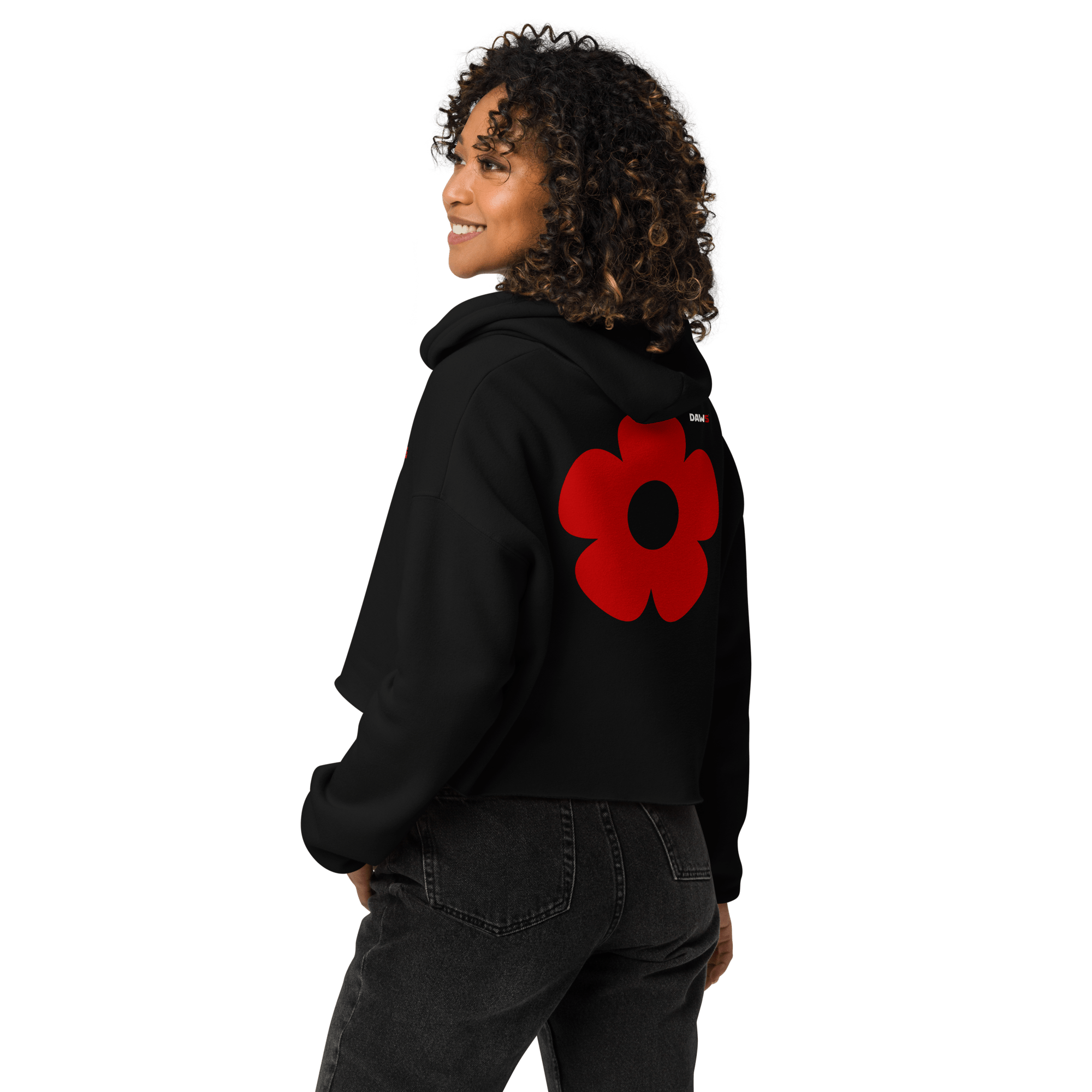 Sudadera corta Vera Redflower DAWS color - Streetwear DAWS