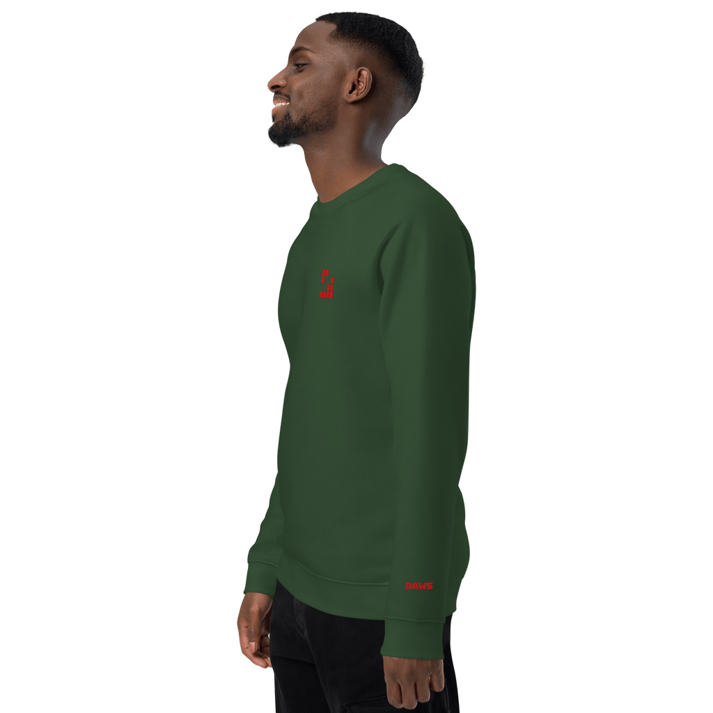 Sudadera Geometric orgánica raglán unisex color - Streetwear DAWS