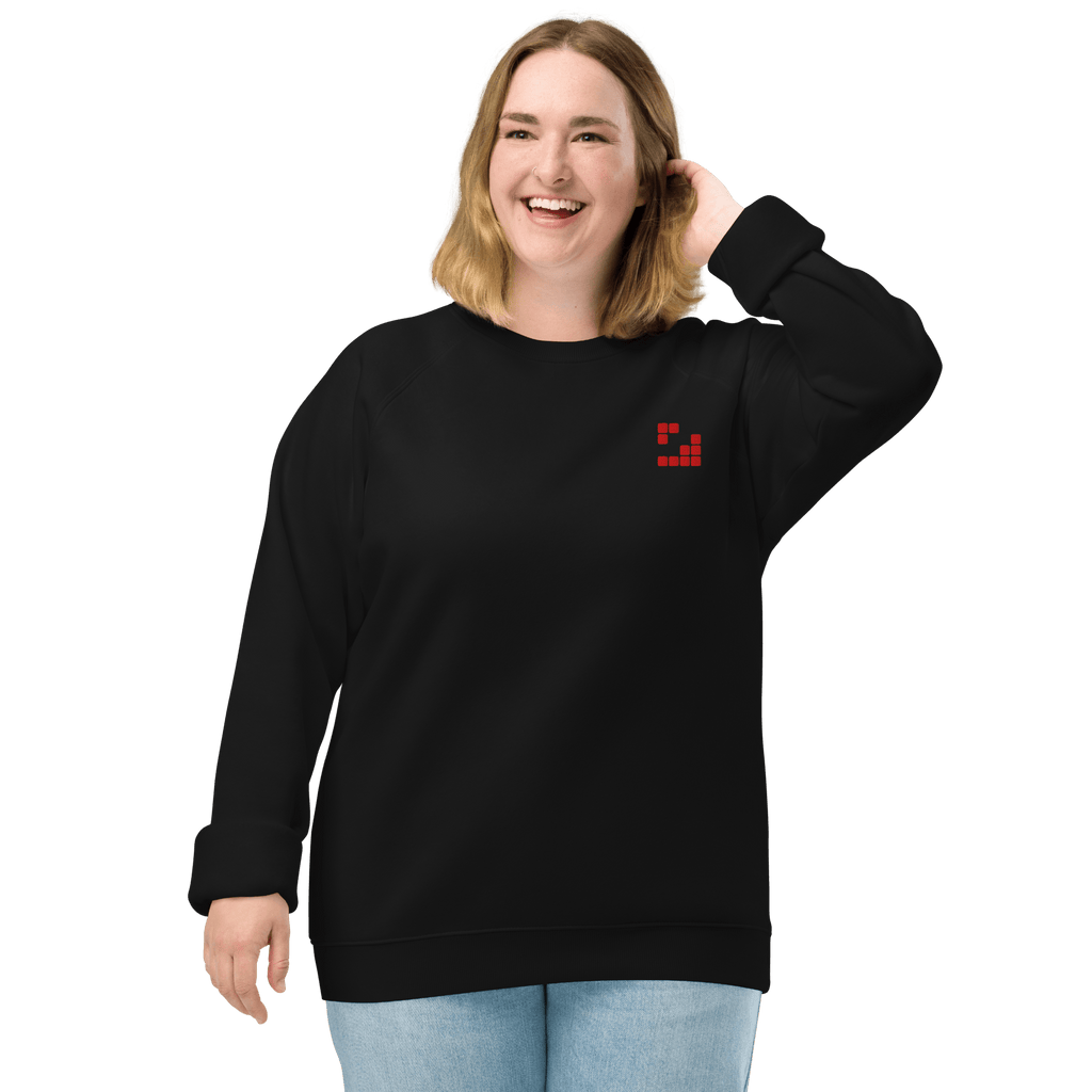 Sudadera Geometric orgánica raglán unisex color - Streetwear DAWS