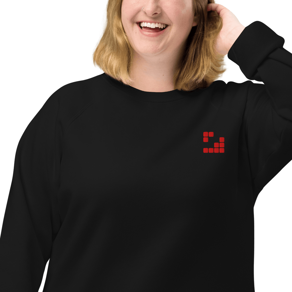 Sudadera Geometric orgánica raglán unisex color - Streetwear DAWS