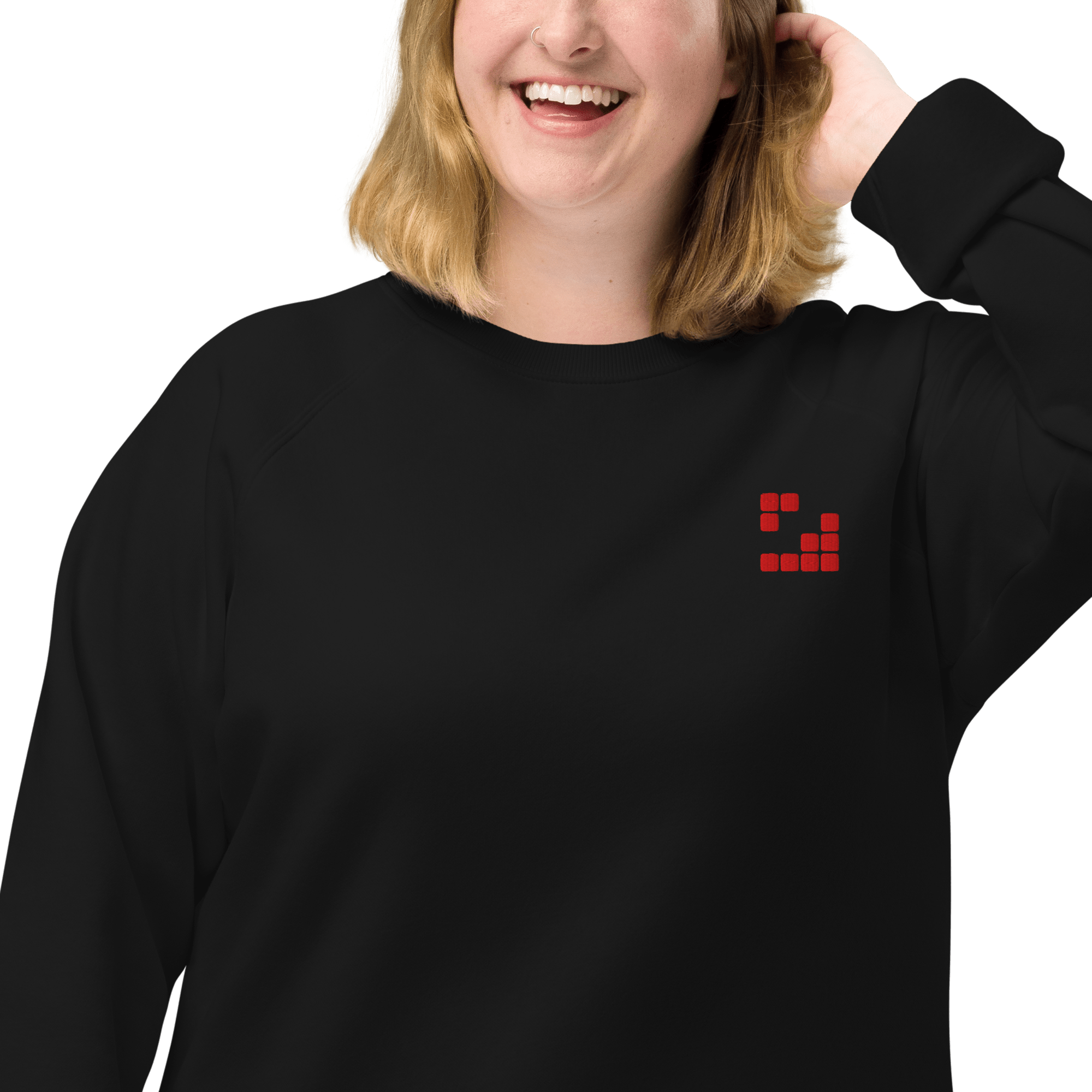 Sudadera Geometric orgánica raglán unisex color - Streetwear DAWS