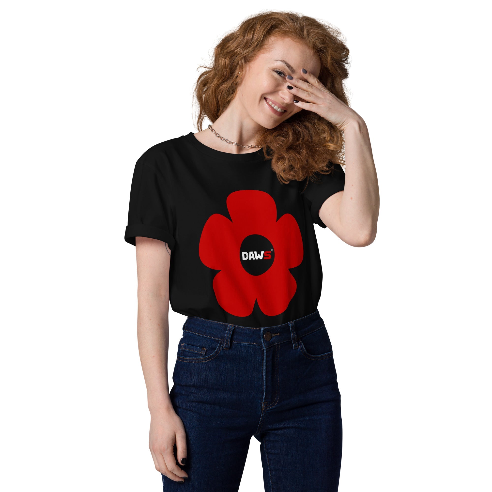 Camiseta Vera Redflower de algodón orgánico unisex color - Streetwear DAWS