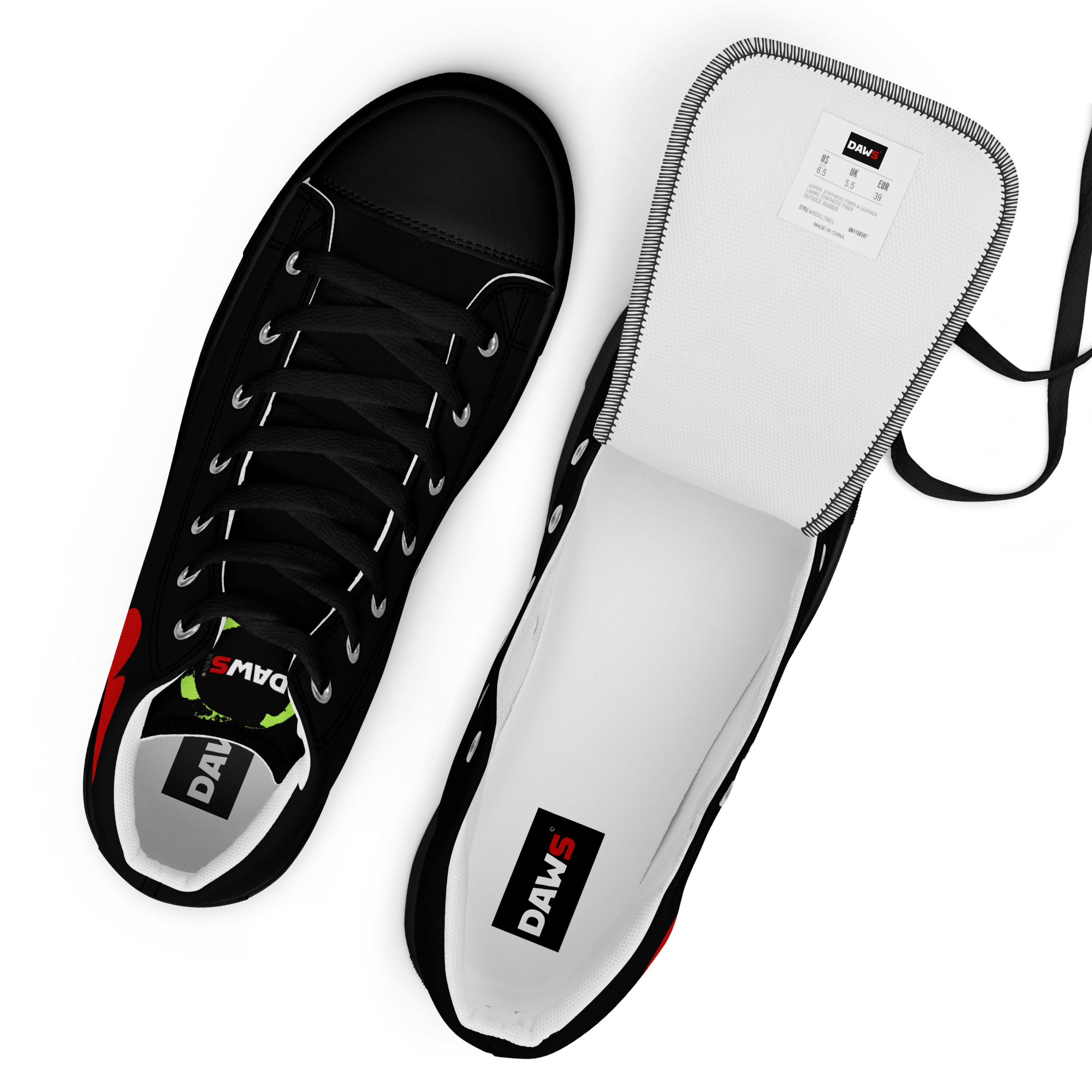 Zapatillas Vera Redflower Hombre | Negro & Rojo color - Streetwear DAWS