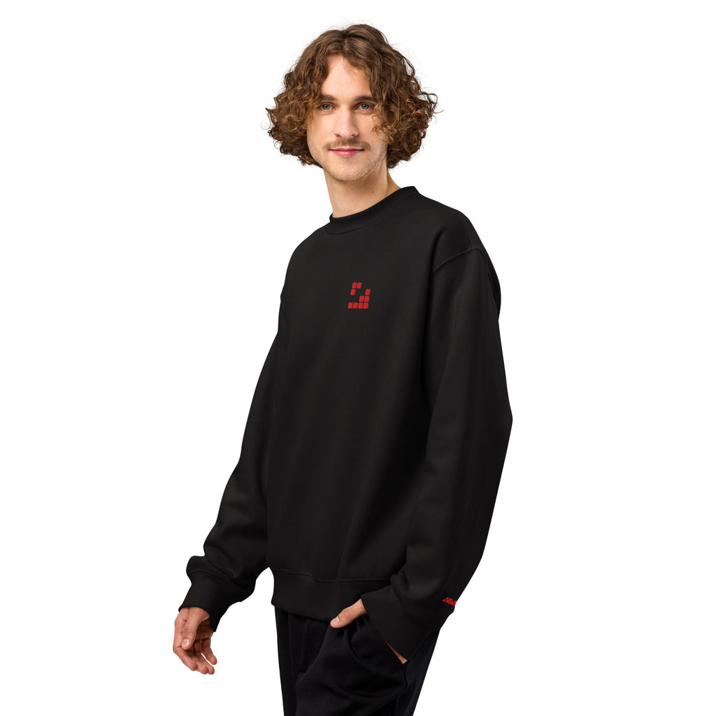 Sudadera Geometric gruesa oversize - Negra - Streetwear DAWS