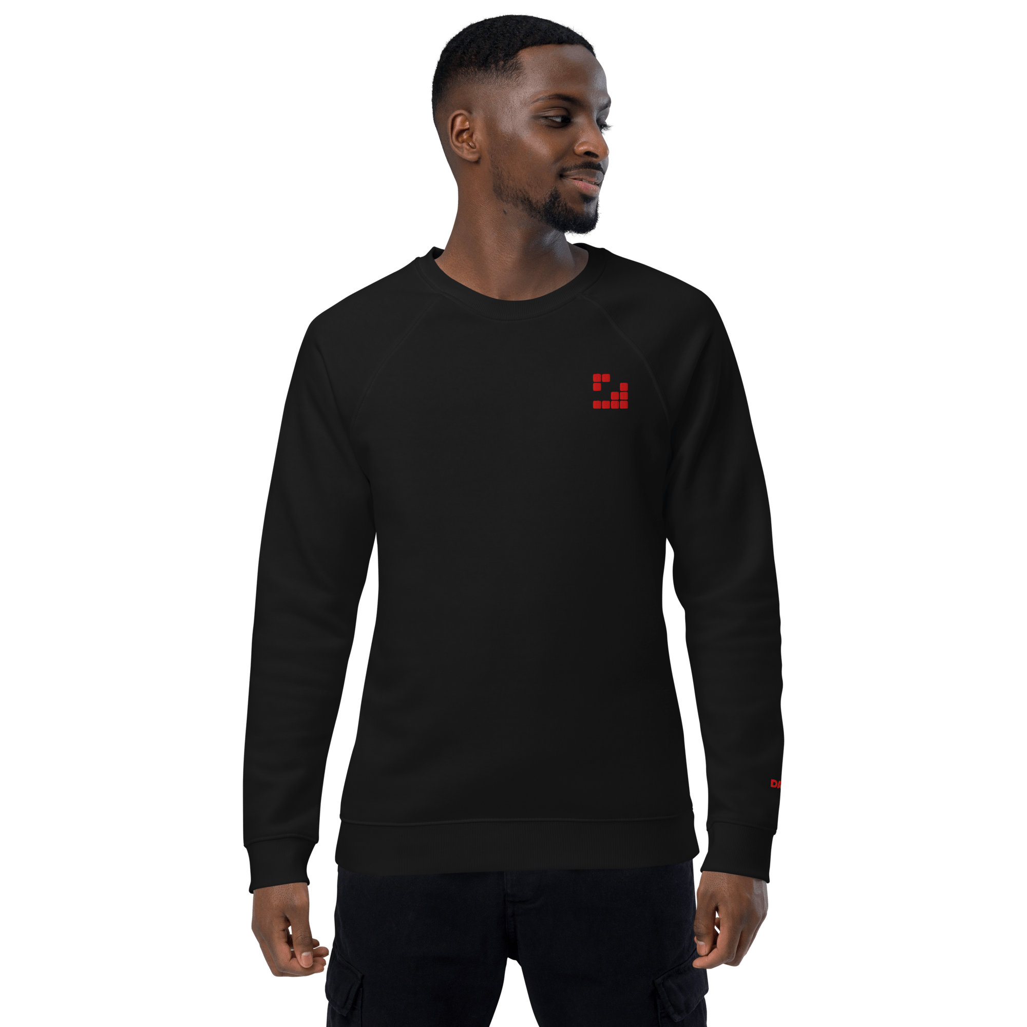 Sudadera Geometric orgánica raglán unisex color - Streetwear DAWS