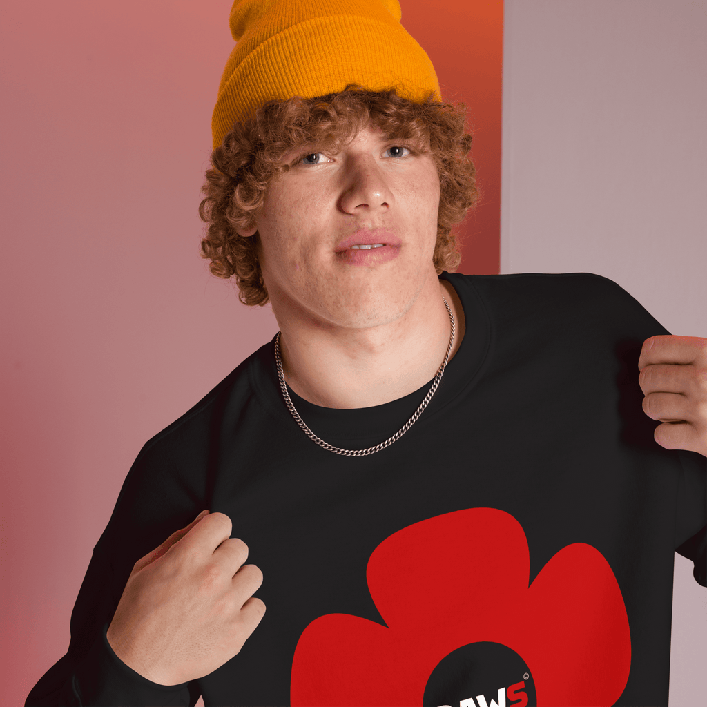 Sudadera Vera Redflower DAWS Basic unisex color - Streetwear DAWS