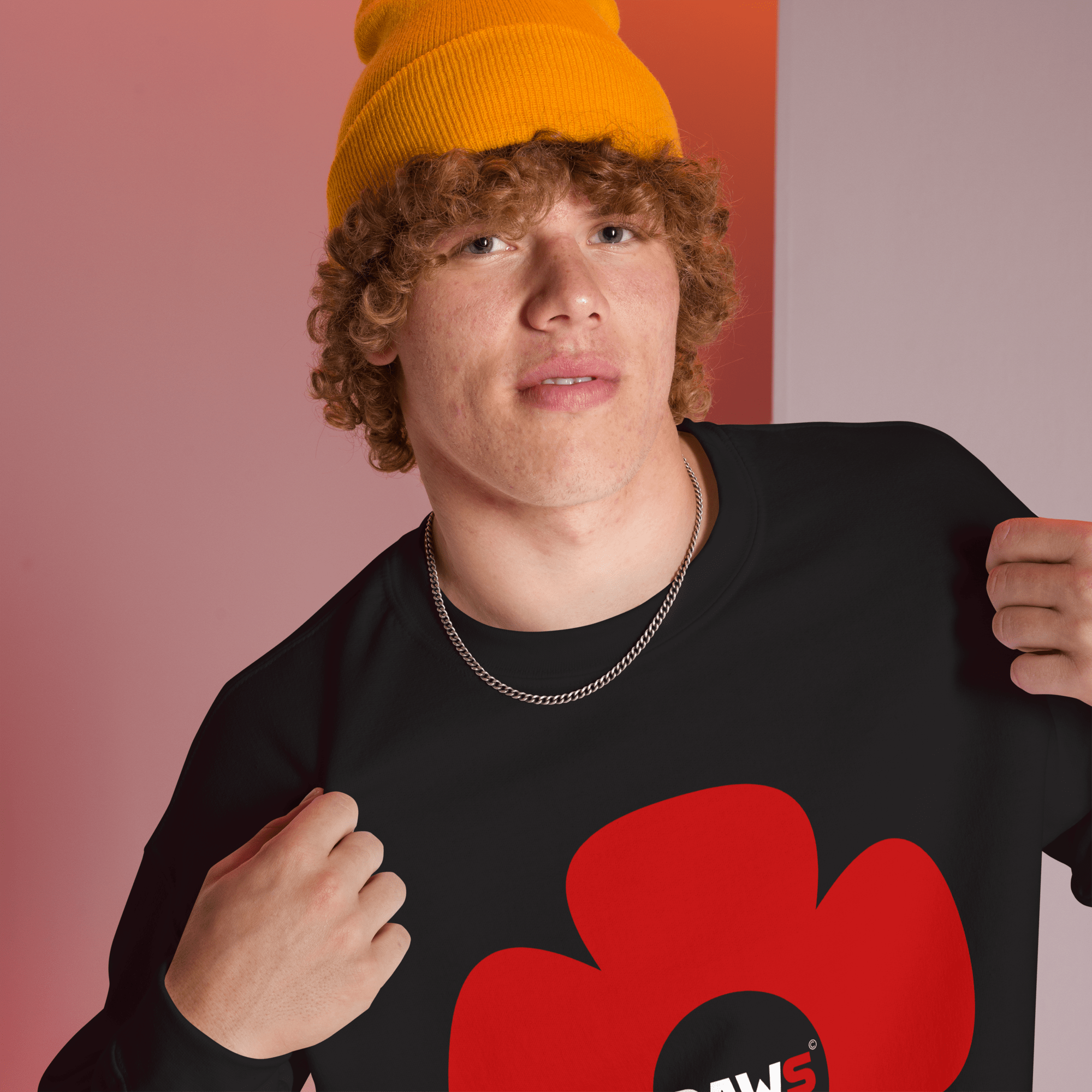 Sudadera Vera Redflower DAWS Basic unisex color - Streetwear DAWS