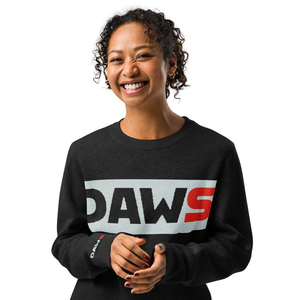 Jersey de punto Andrew DAWS Black con cuello redondo color - Streetwear DAWS