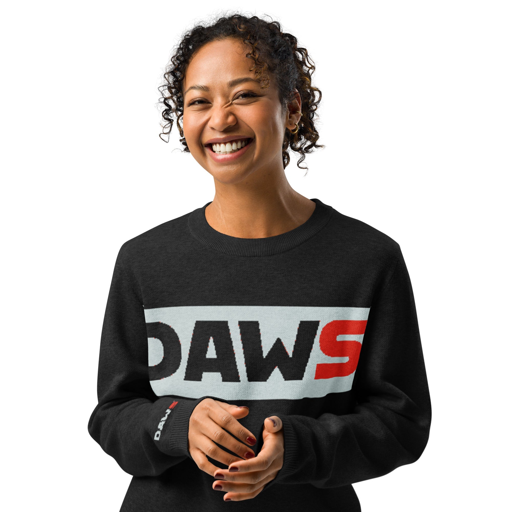 Jersey de punto Andrew DAWS Black con cuello redondo color - Streetwear DAWS