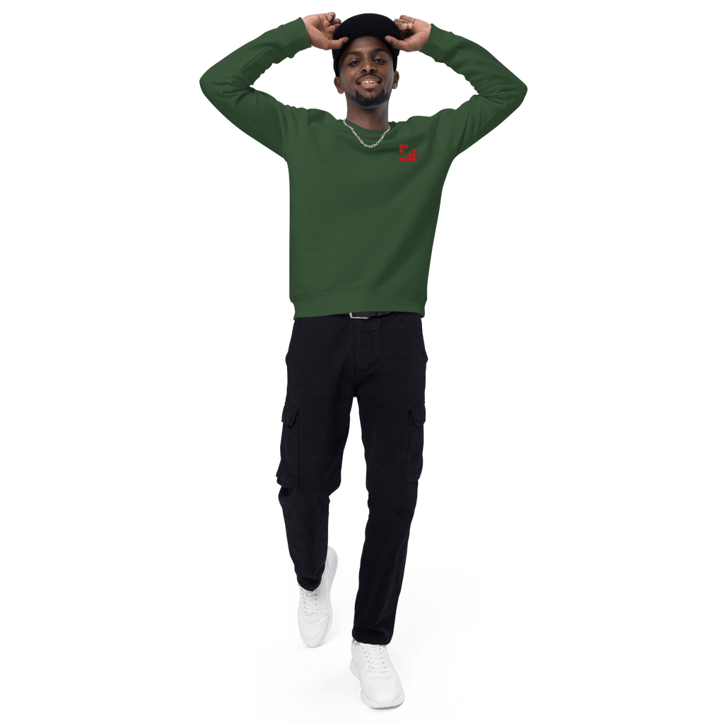 Sudadera Geometric orgánica raglán unisex color - Streetwear DAWS