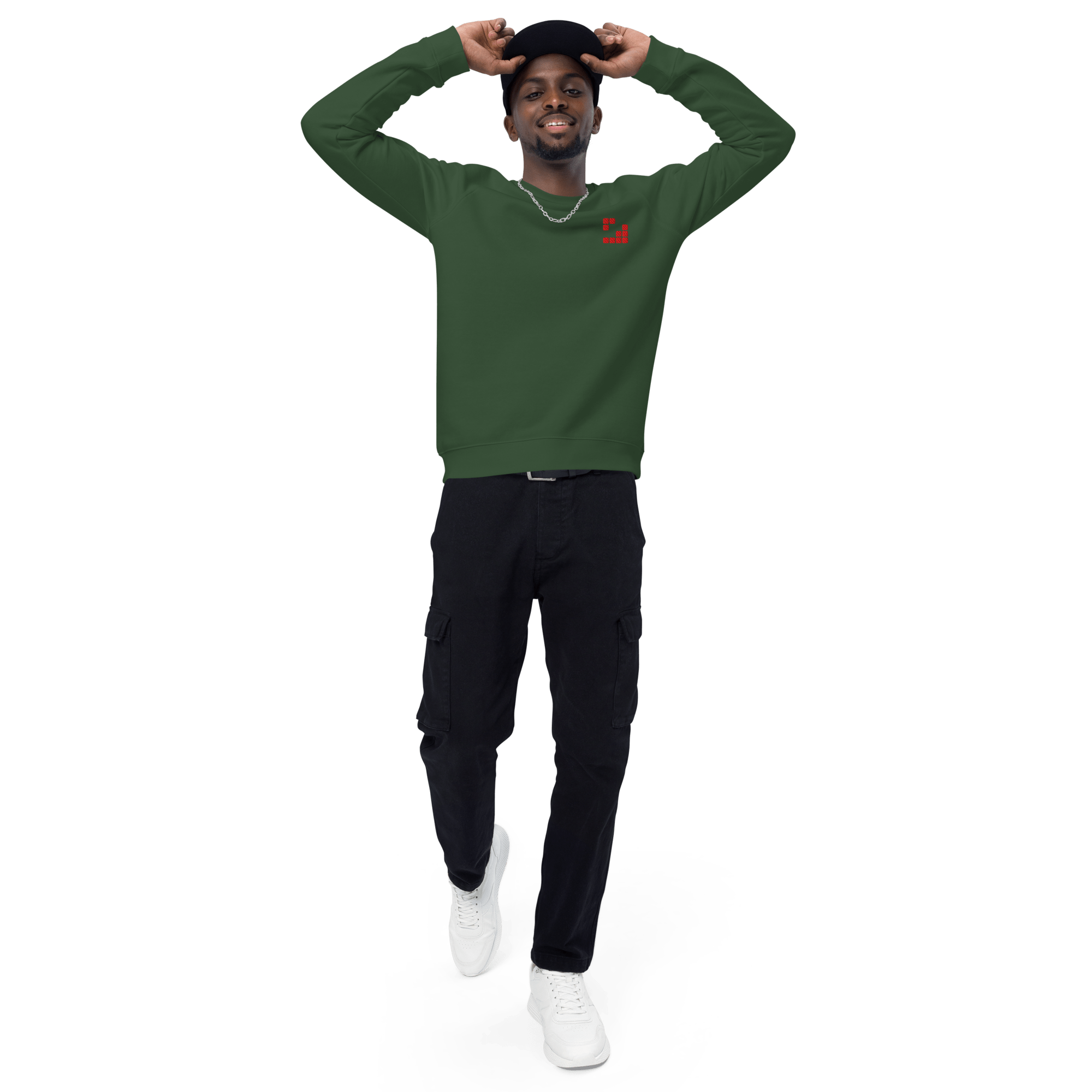 Sudadera Geometric orgánica raglán unisex color - Streetwear DAWS