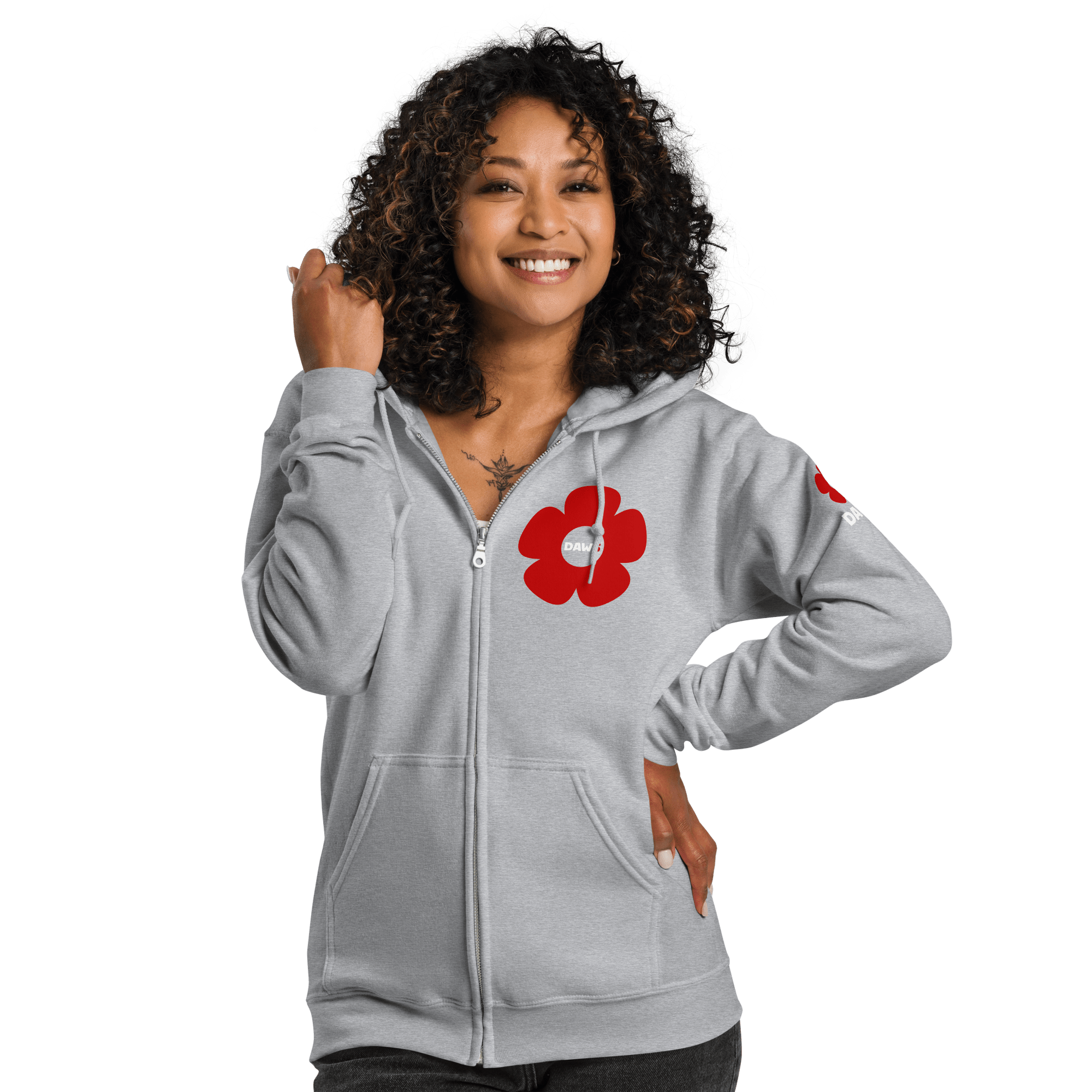 Sudadera Vera Redflower DAWS Open color - Streetwear DAWS