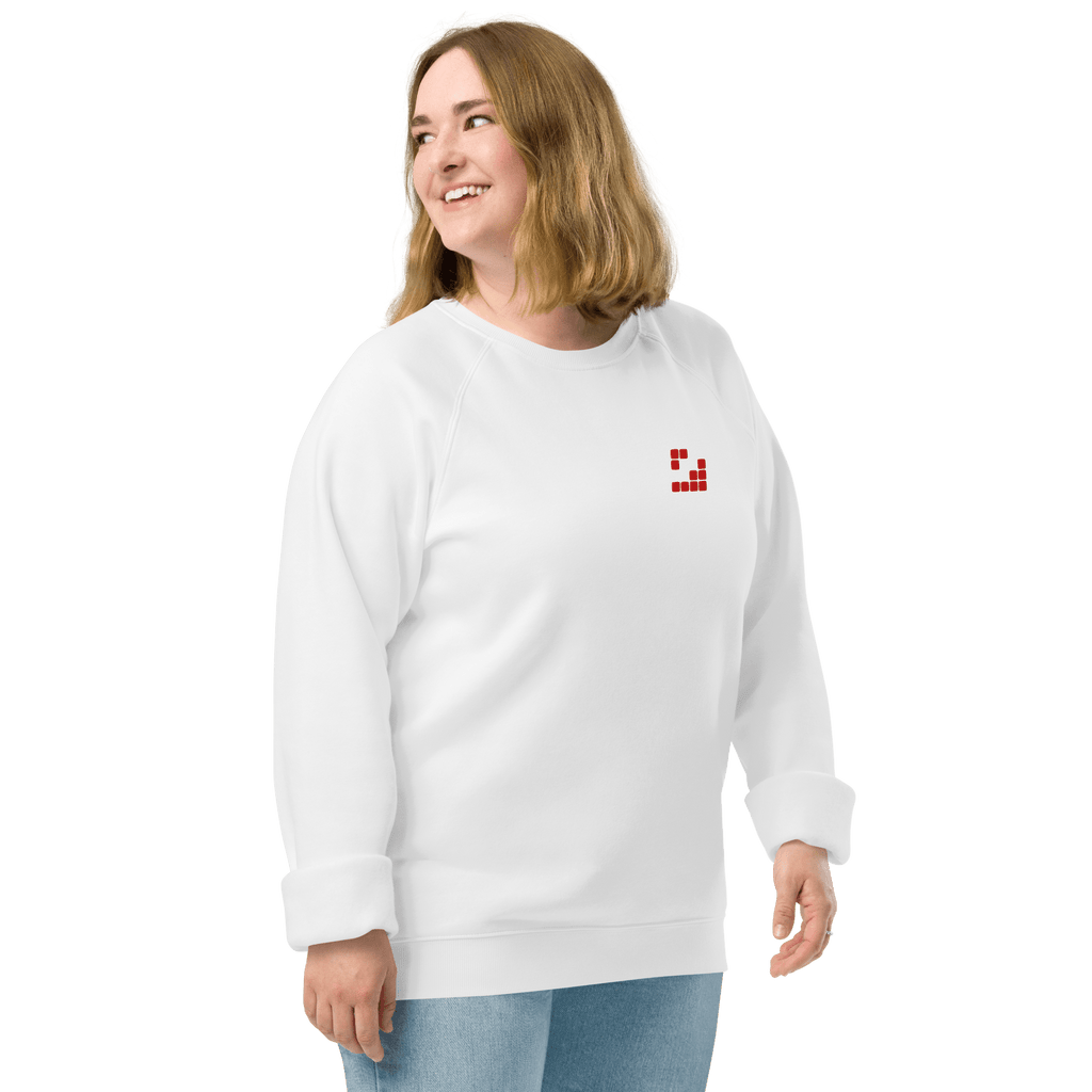 Sudadera Geometric orgánica raglán unisex color - Streetwear DAWS