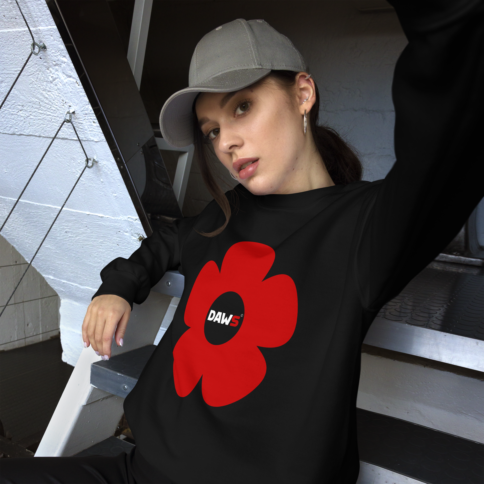 Sudadera Vera Redflower DAWS Basic unisex