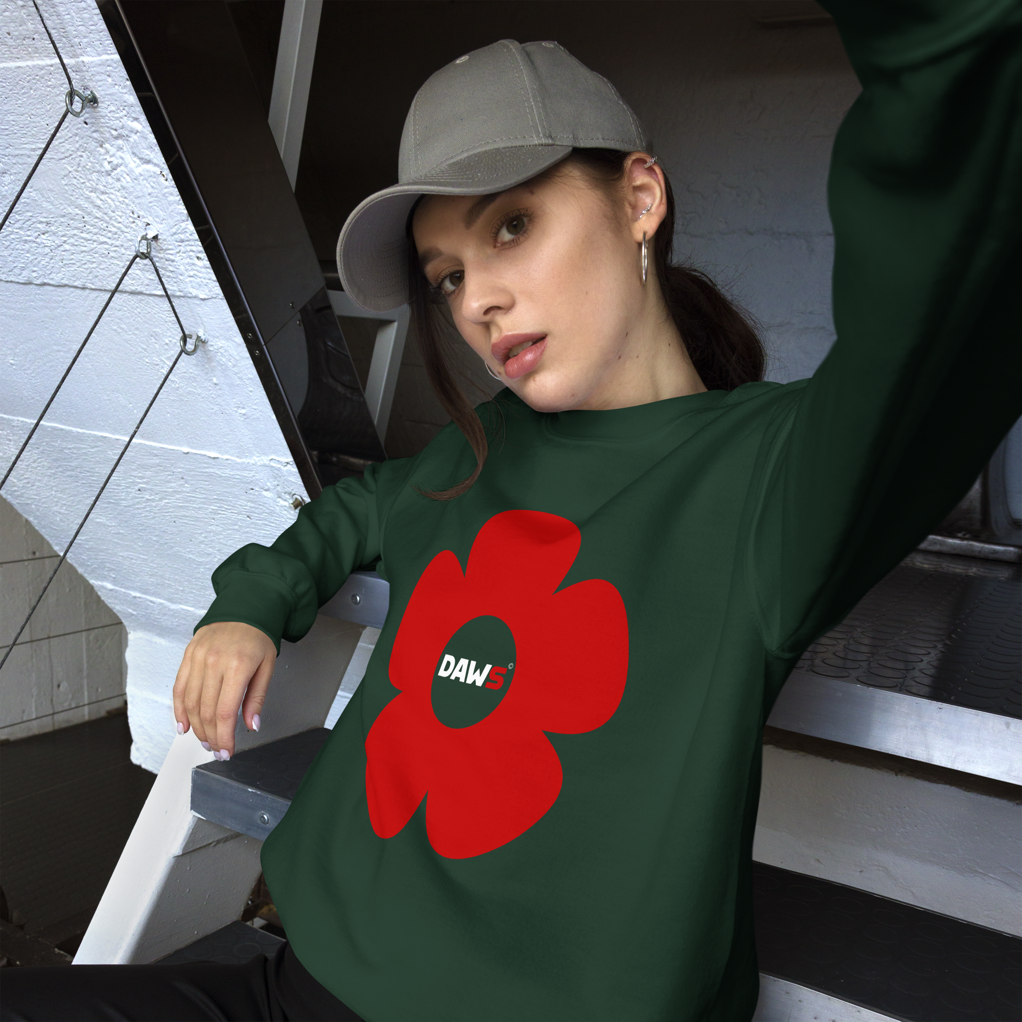 Sudadera Vera Redflower DAWS Basic unisex