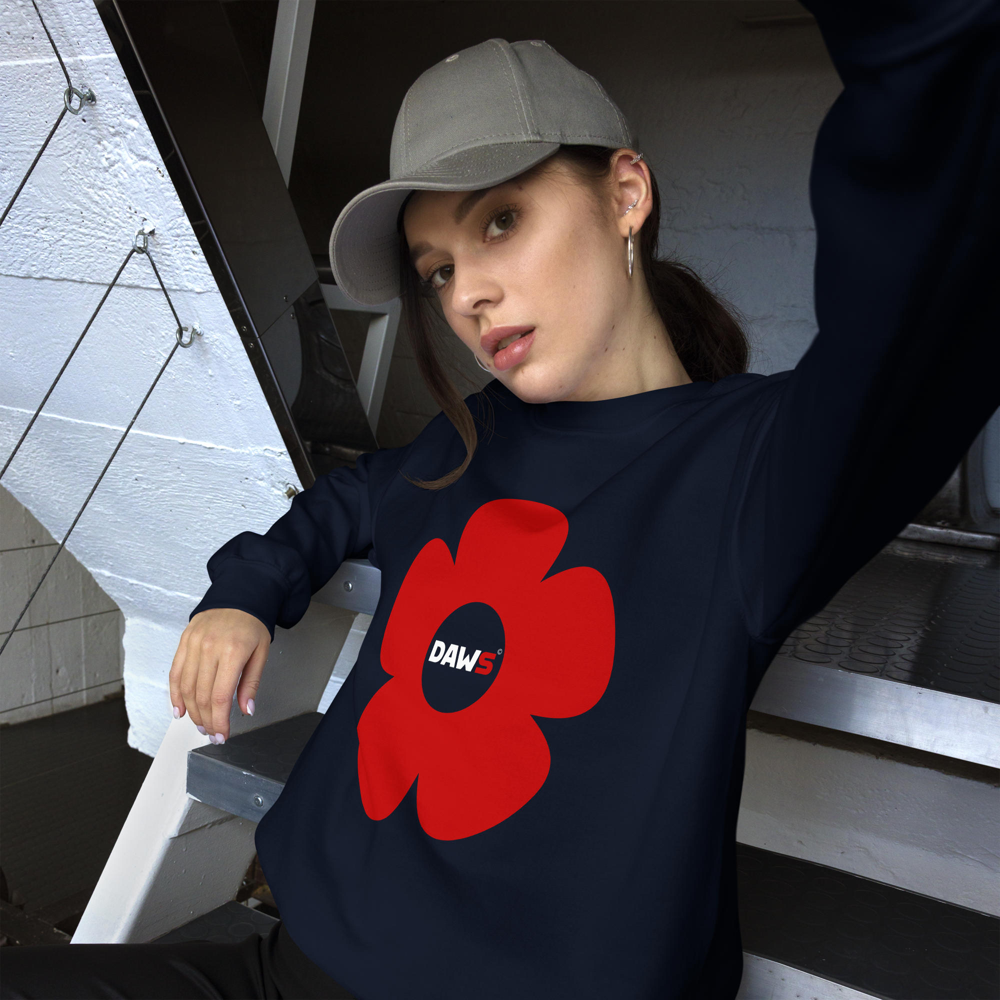 Sudadera Vera Redflower DAWS Basic unisex
