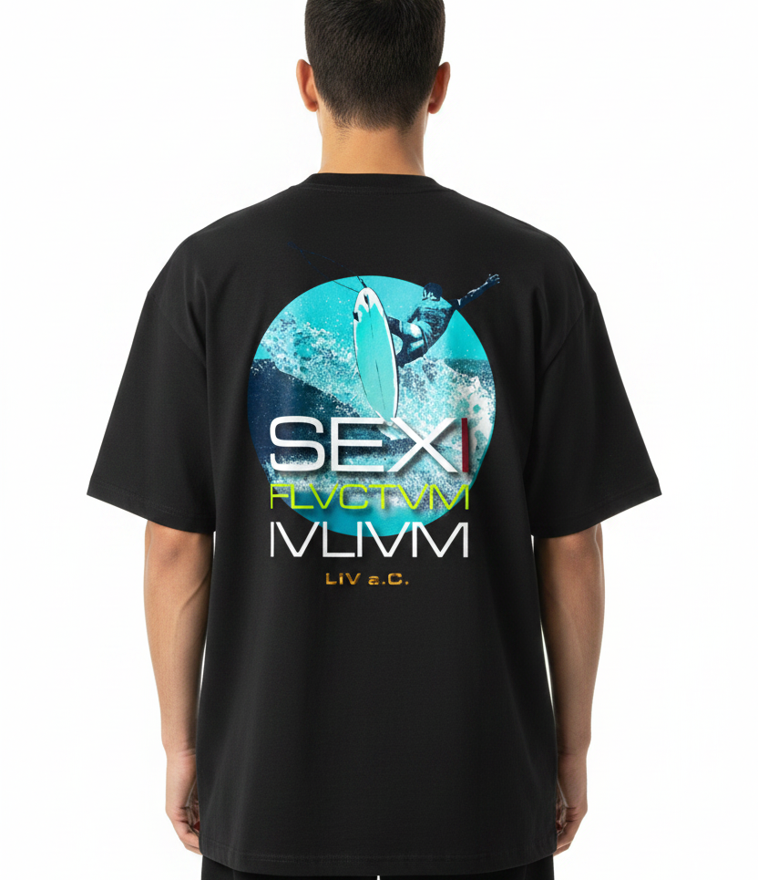 Sexi Flvctvm Ivlivm — Negro mockup modelo