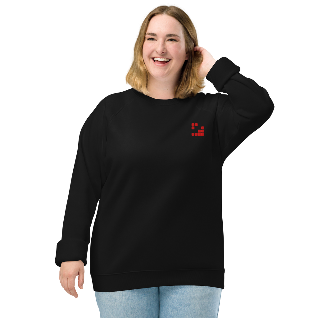 Sudadera Geometric orgánica raglán unisex
