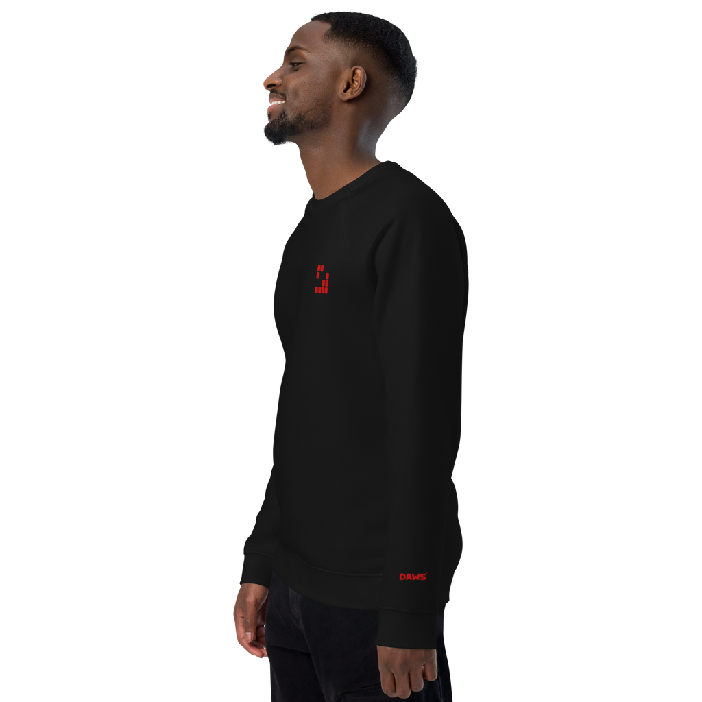 Sudadera Geometric orgánica raglán unisex