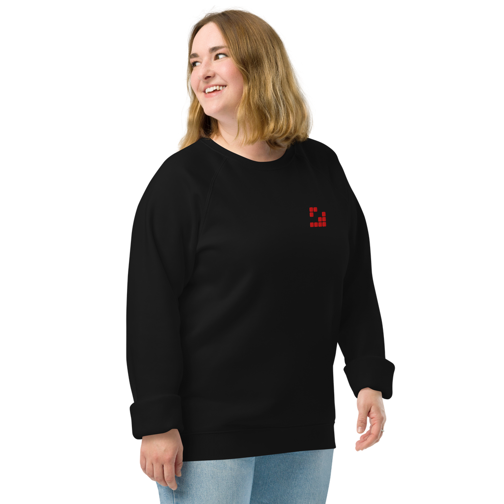 Sudadera Geometric orgánica raglán unisex