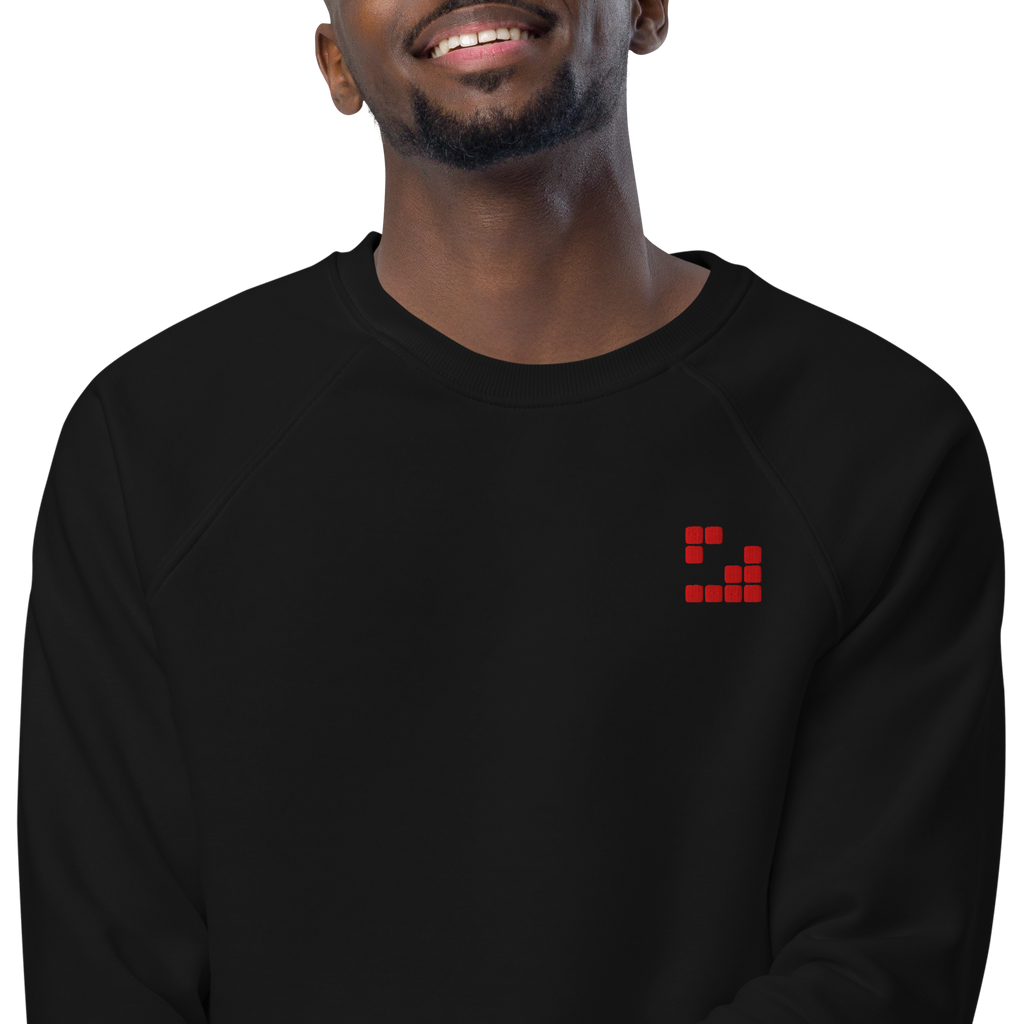 Sudadera Geometric orgánica raglán unisex