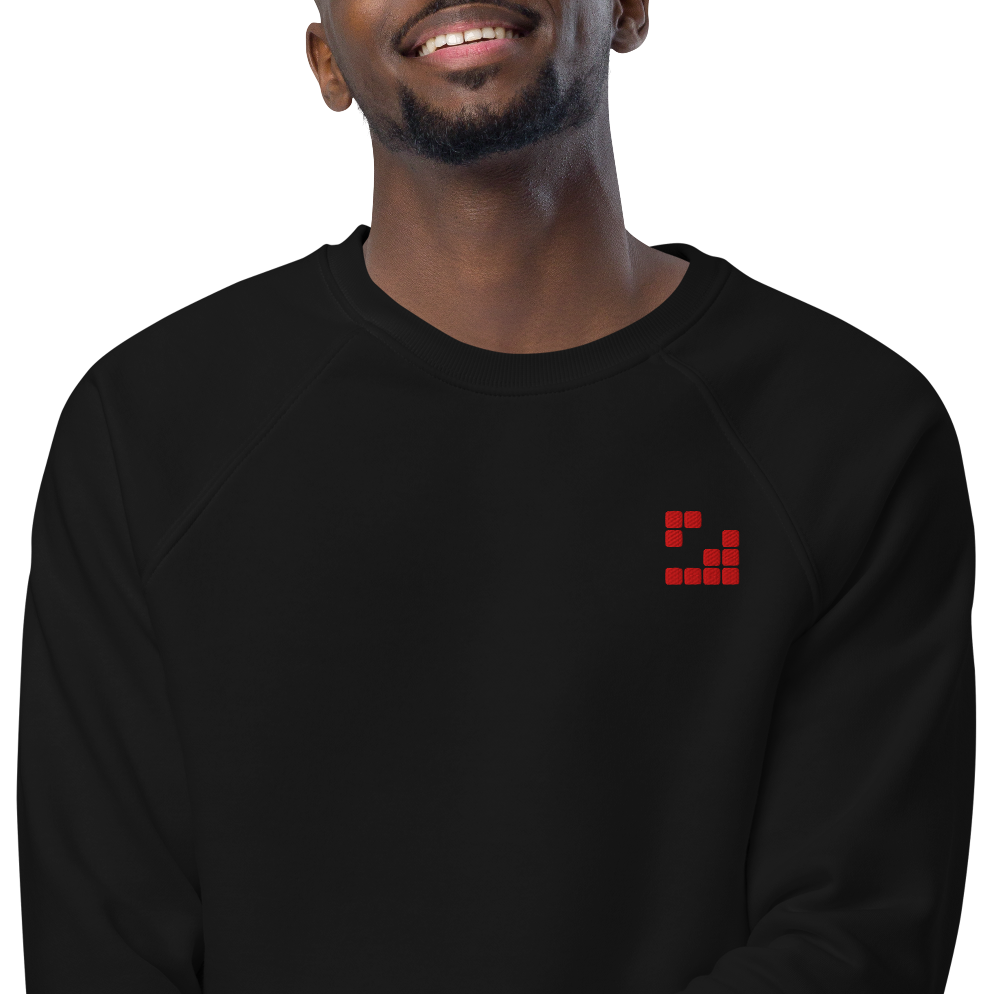 Sudadera Geometric orgánica raglán unisex