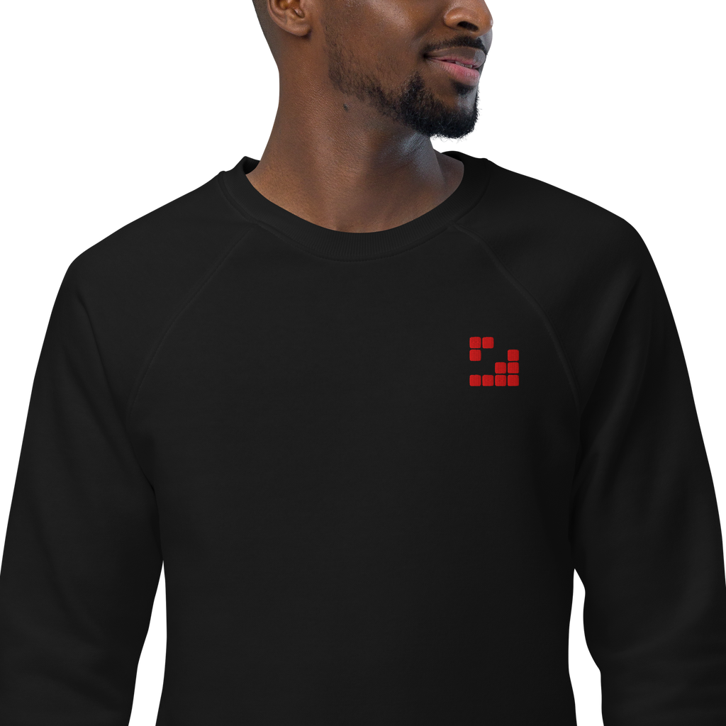 Sudadera Geometric orgánica raglán unisex
