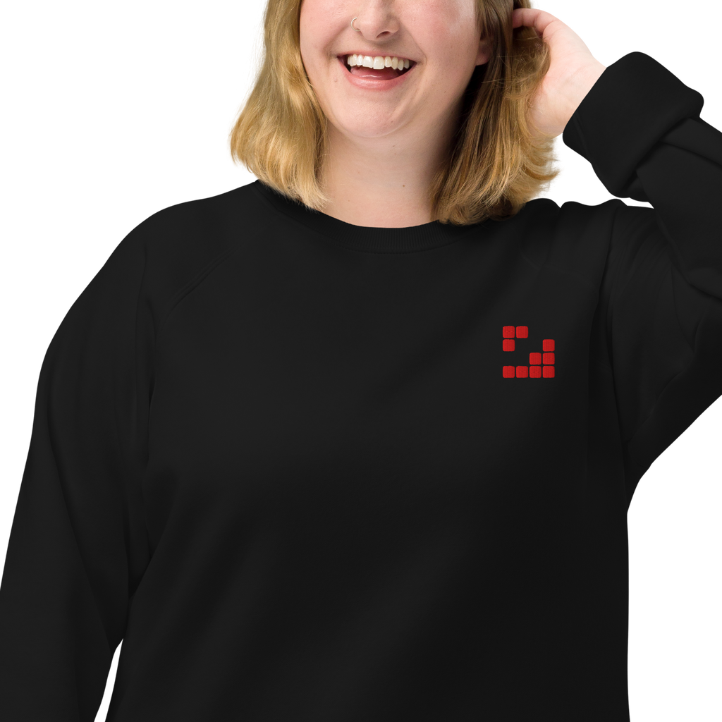 Sudadera Geometric orgánica raglán unisex