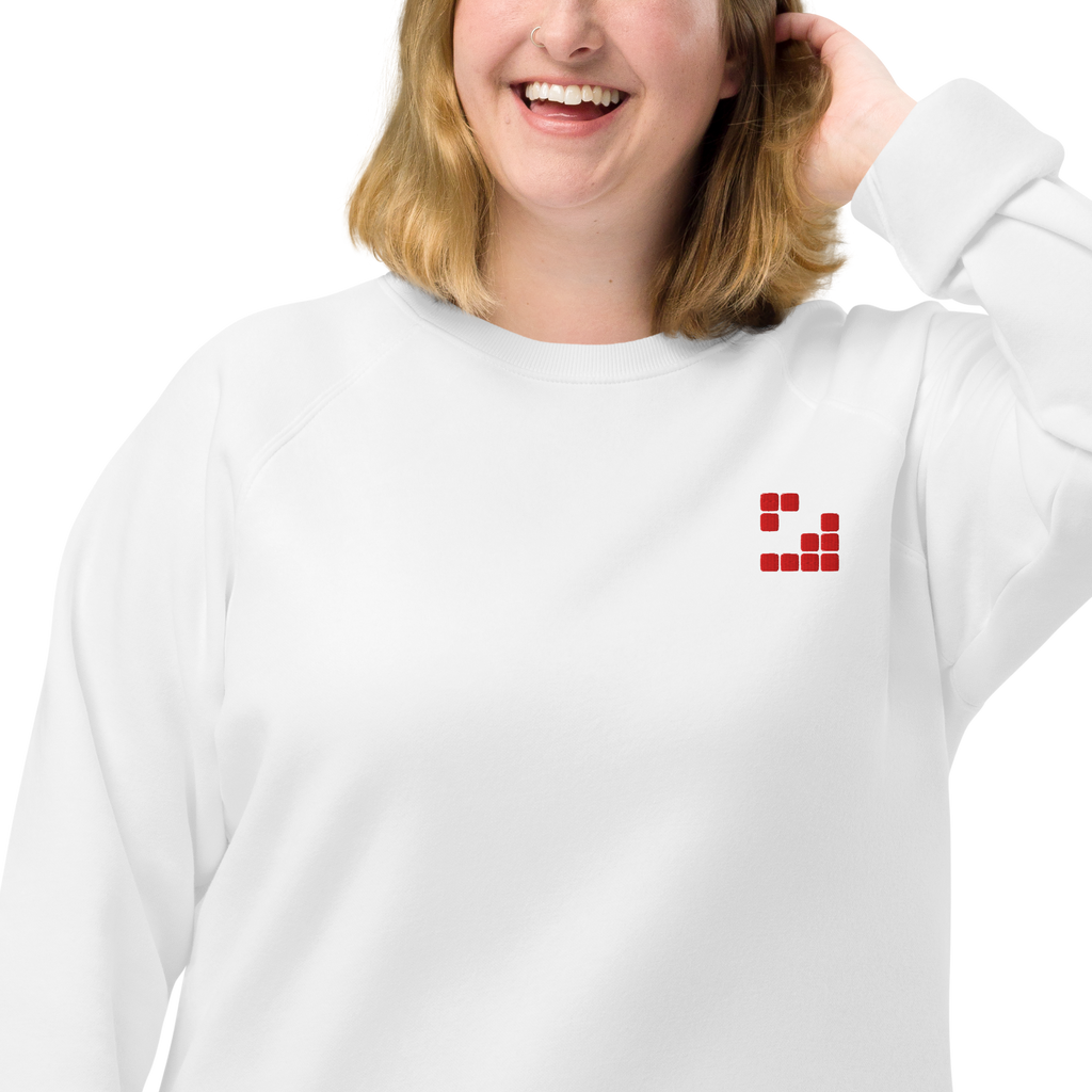 Sudadera Geometric orgánica raglán unisex