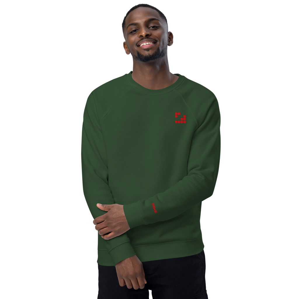 Sudadera Geometric orgánica raglán unisex