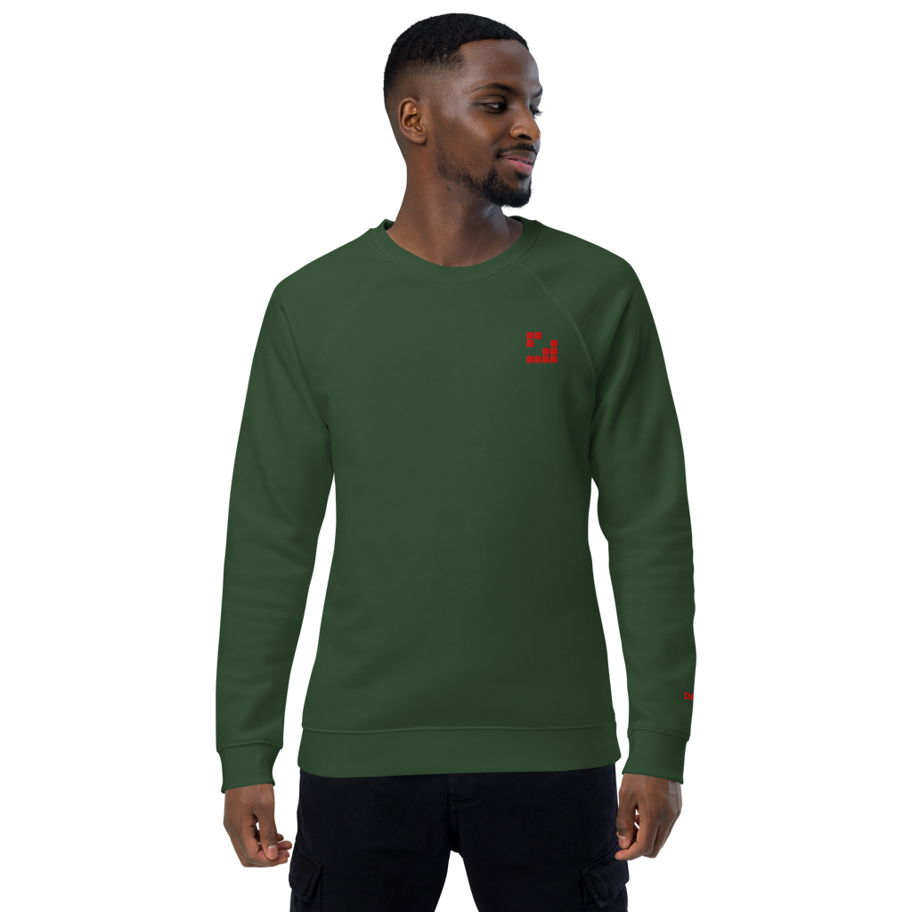 Sudadera Geometric orgánica raglán unisex