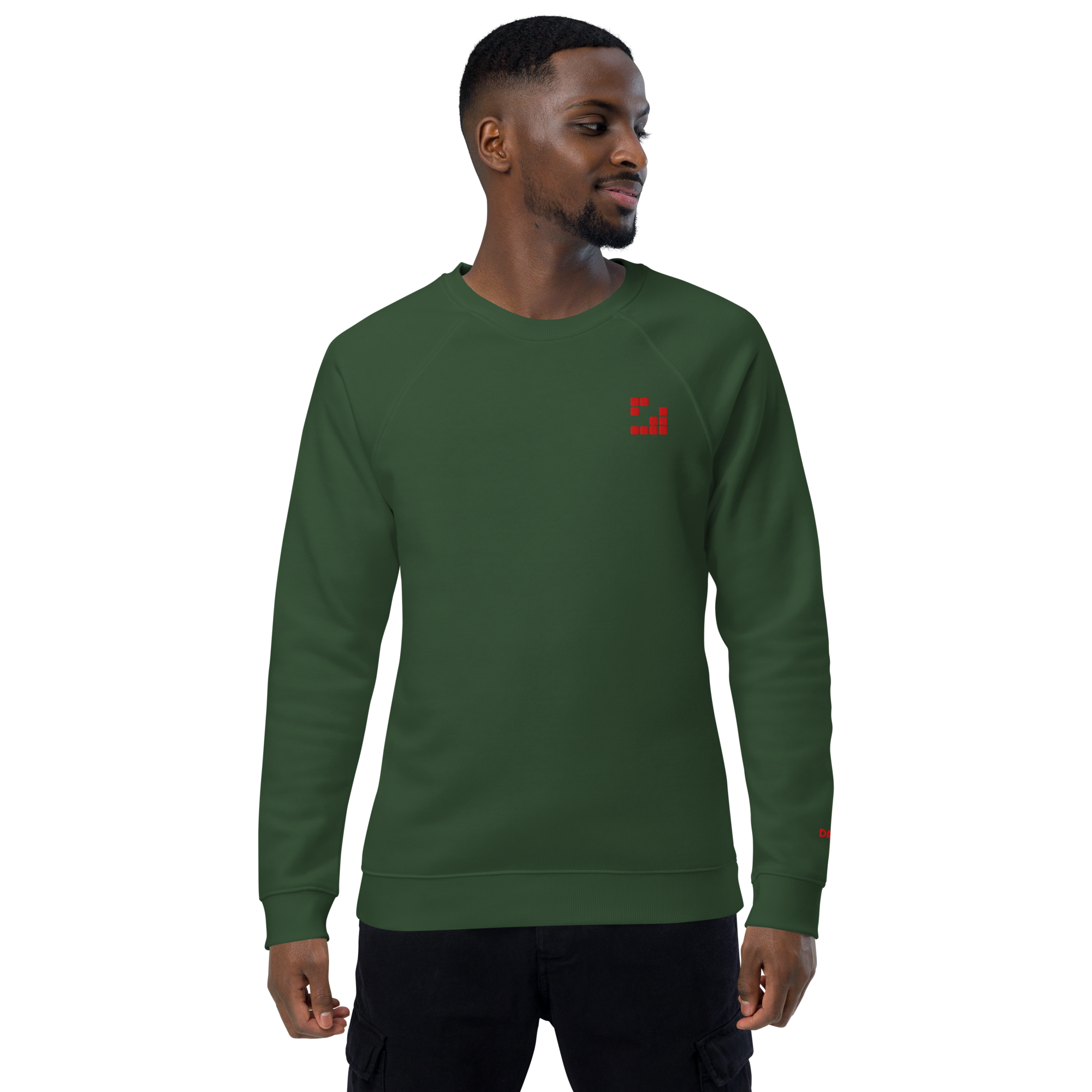Sudadera Geometric orgánica raglán unisex