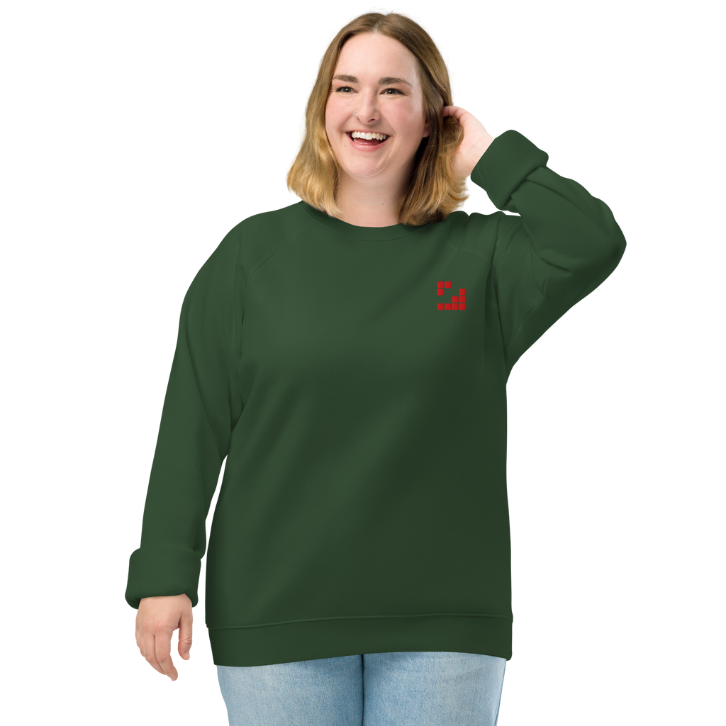 Sudadera Geometric orgánica raglán unisex