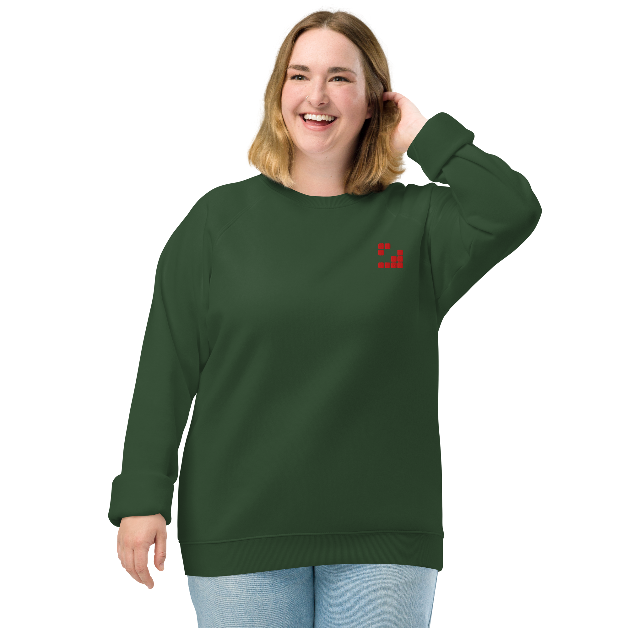 Sudadera Geometric orgánica raglán unisex