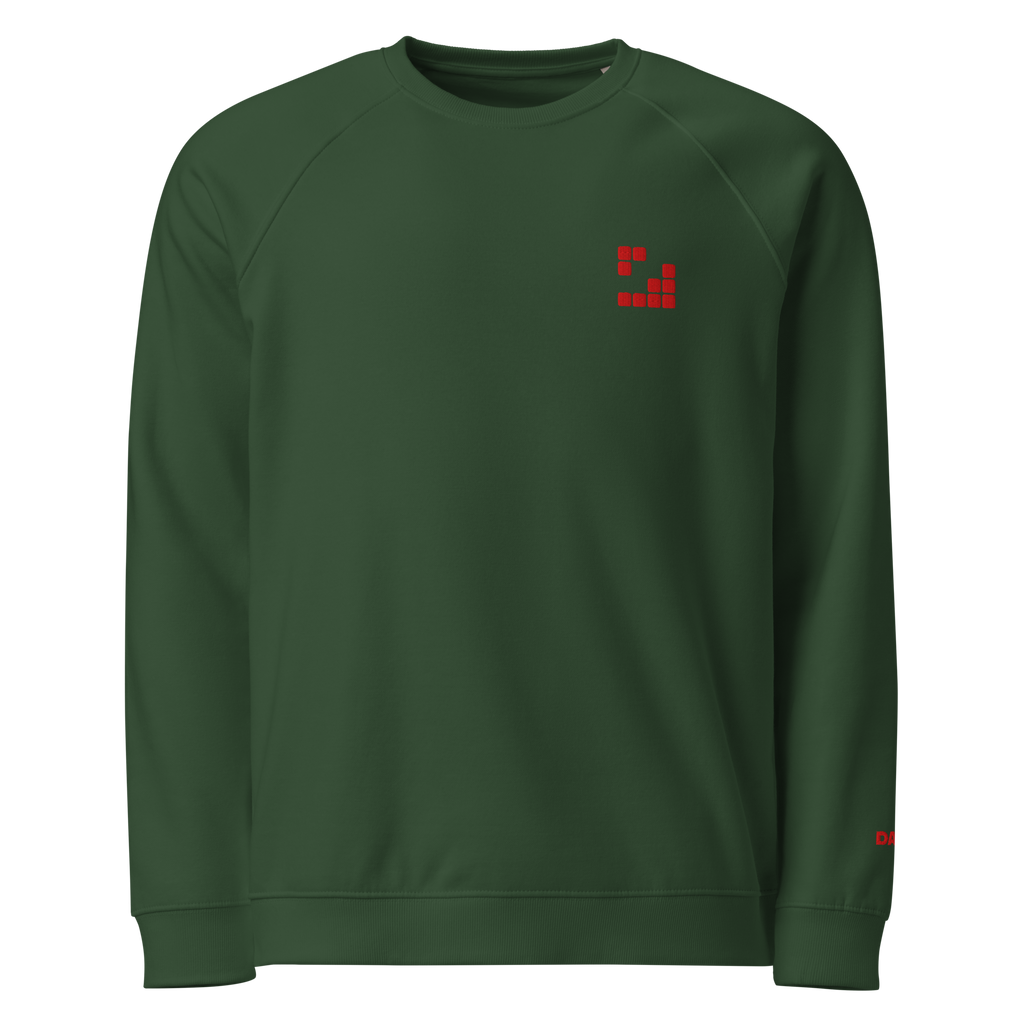 Sudadera Geometric orgánica raglán unisex