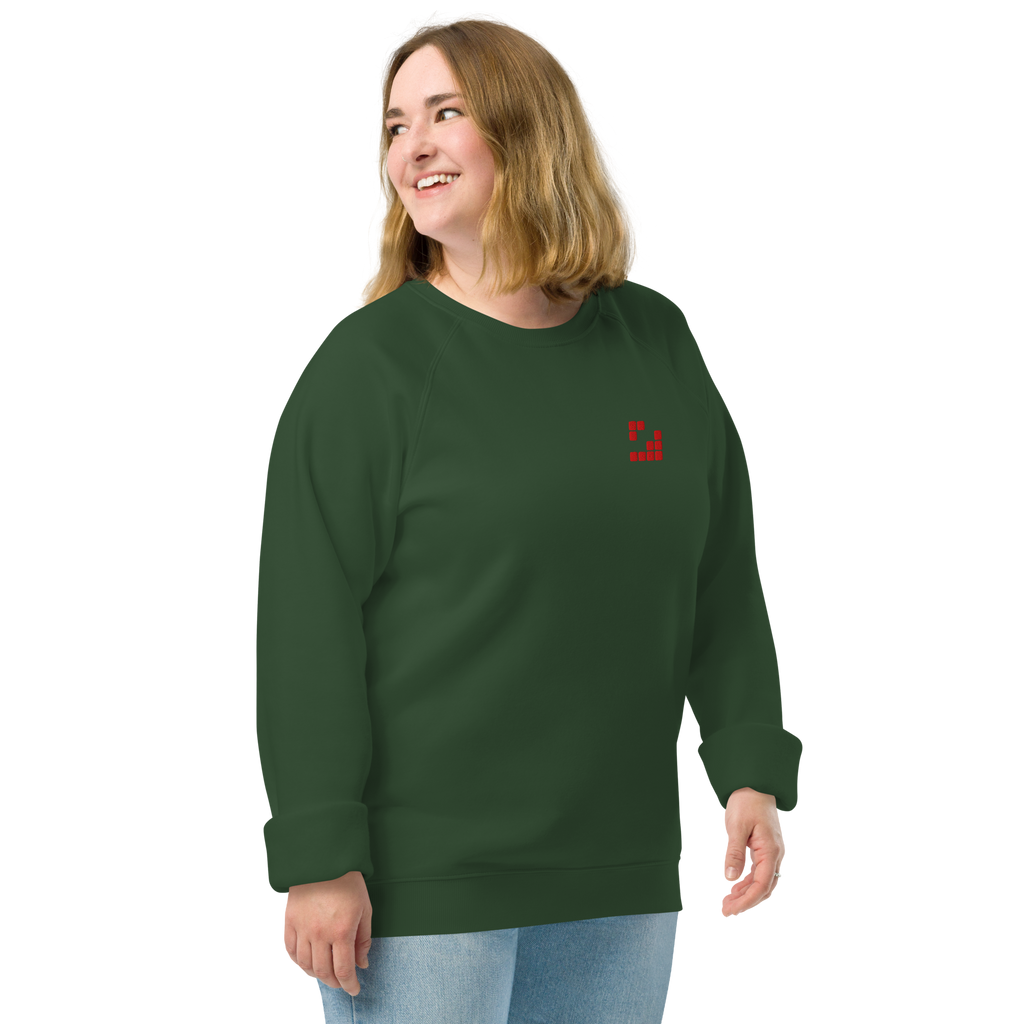 Sudadera Geometric orgánica raglán unisex
