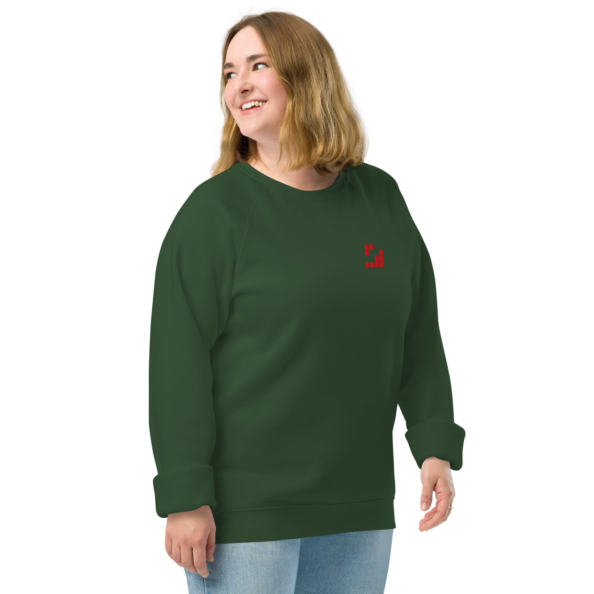 Sudadera Geometric orgánica raglán unisex