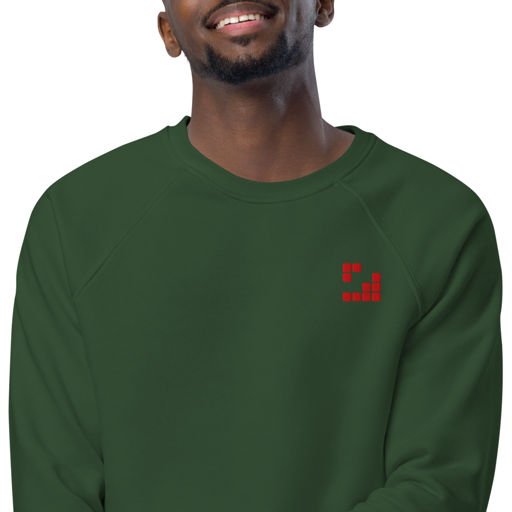 Sudadera Geometric orgánica raglán unisex