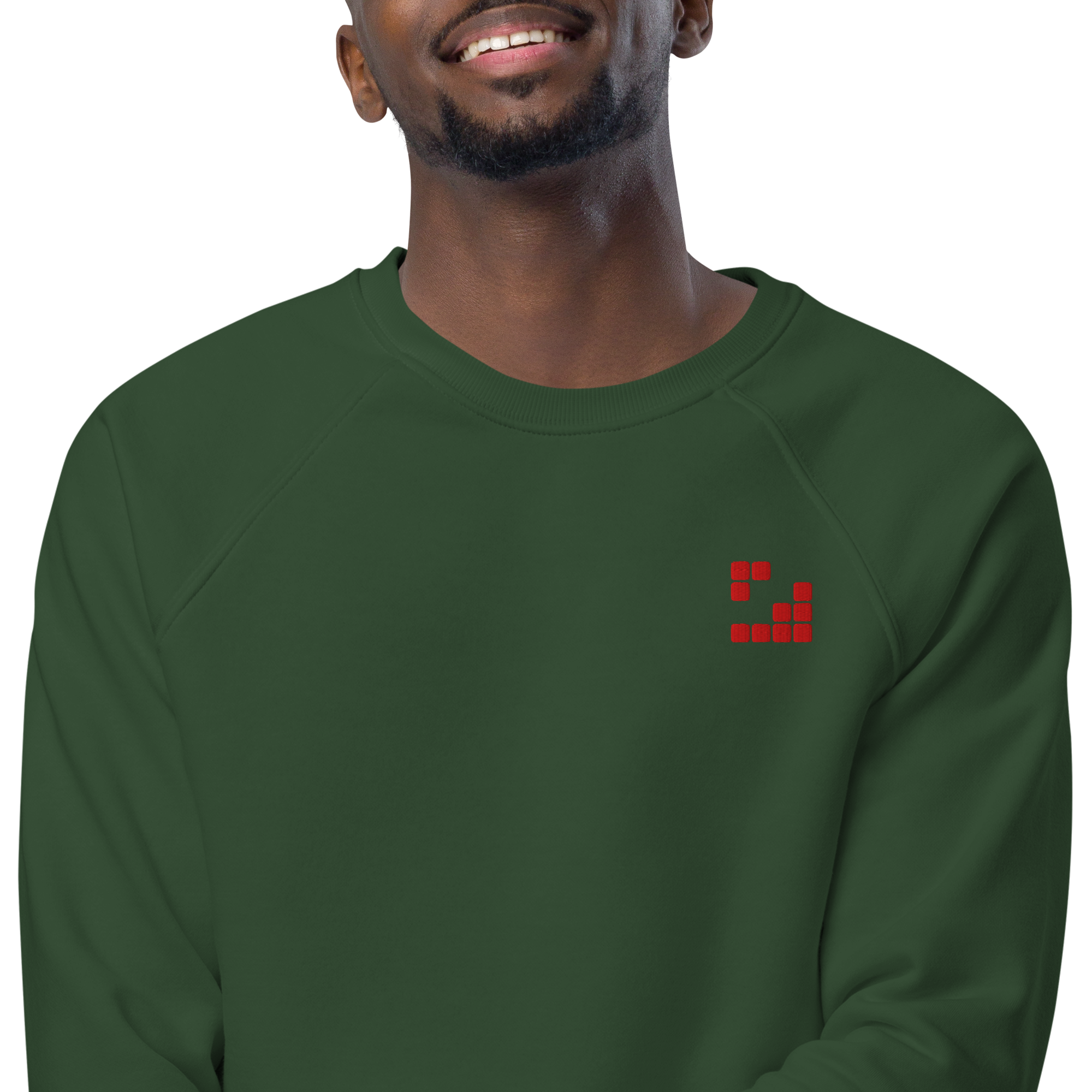 Sudadera Geometric orgánica raglán unisex