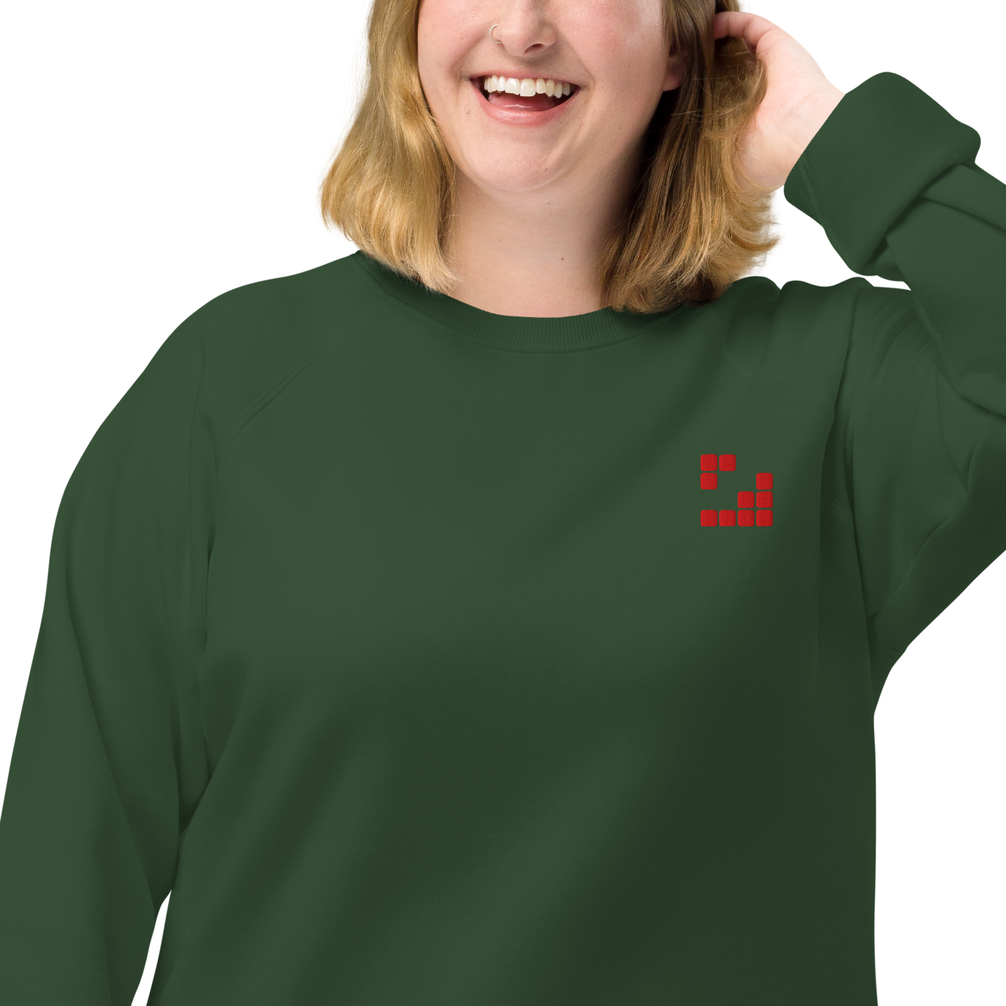 Sudadera Geometric orgánica raglán unisex