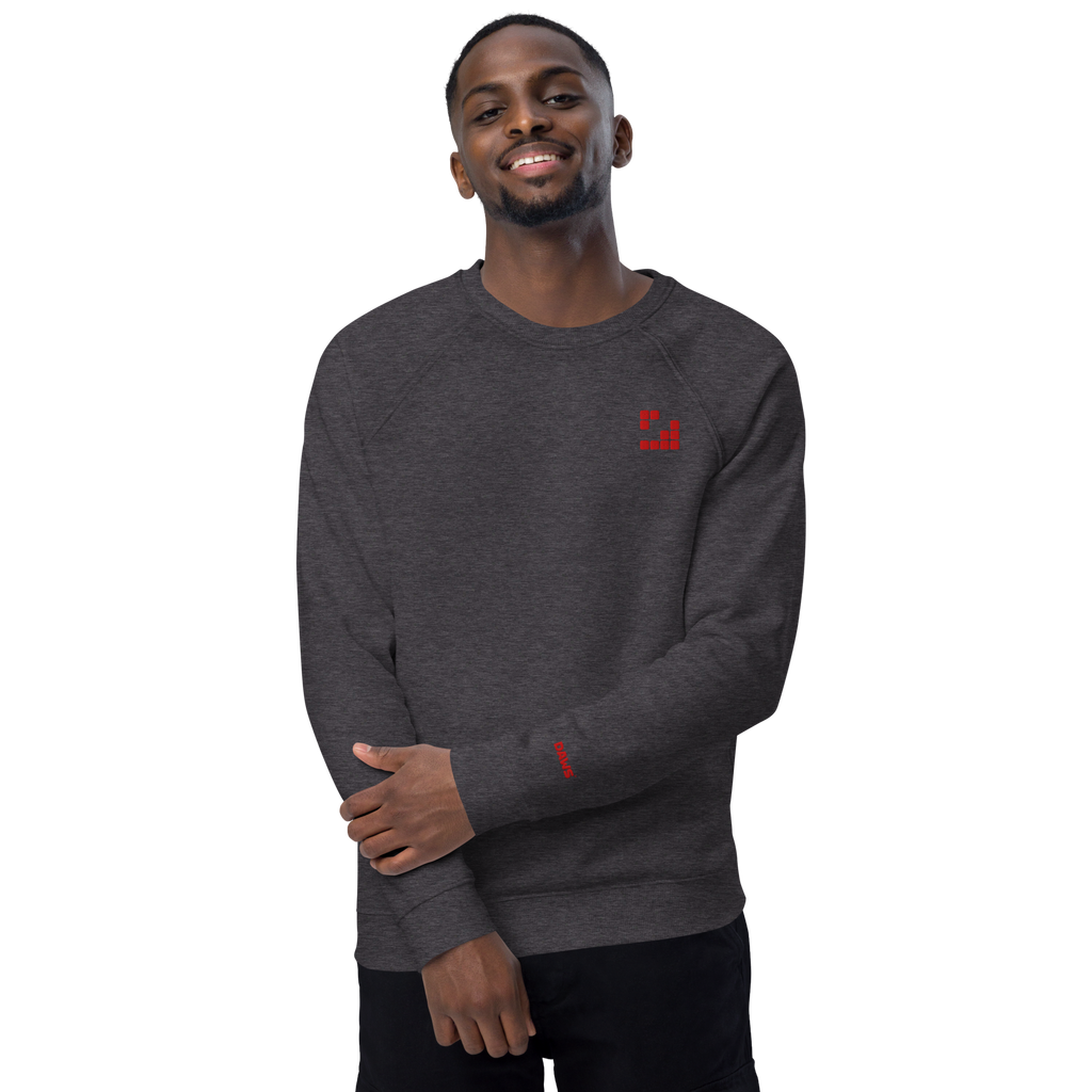 Sudadera Geometric orgánica raglán unisex