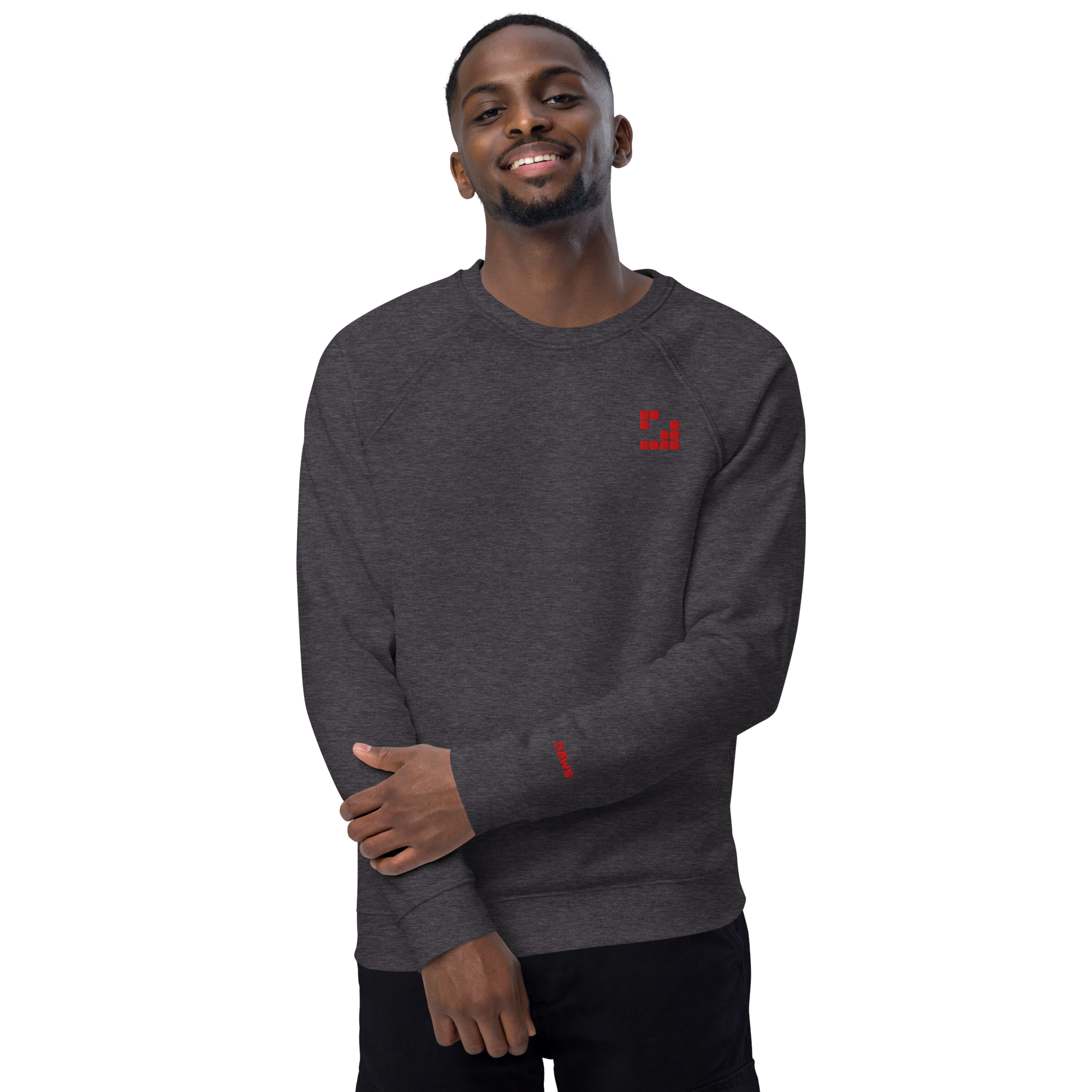 Sudadera Geometric orgánica raglán unisex
