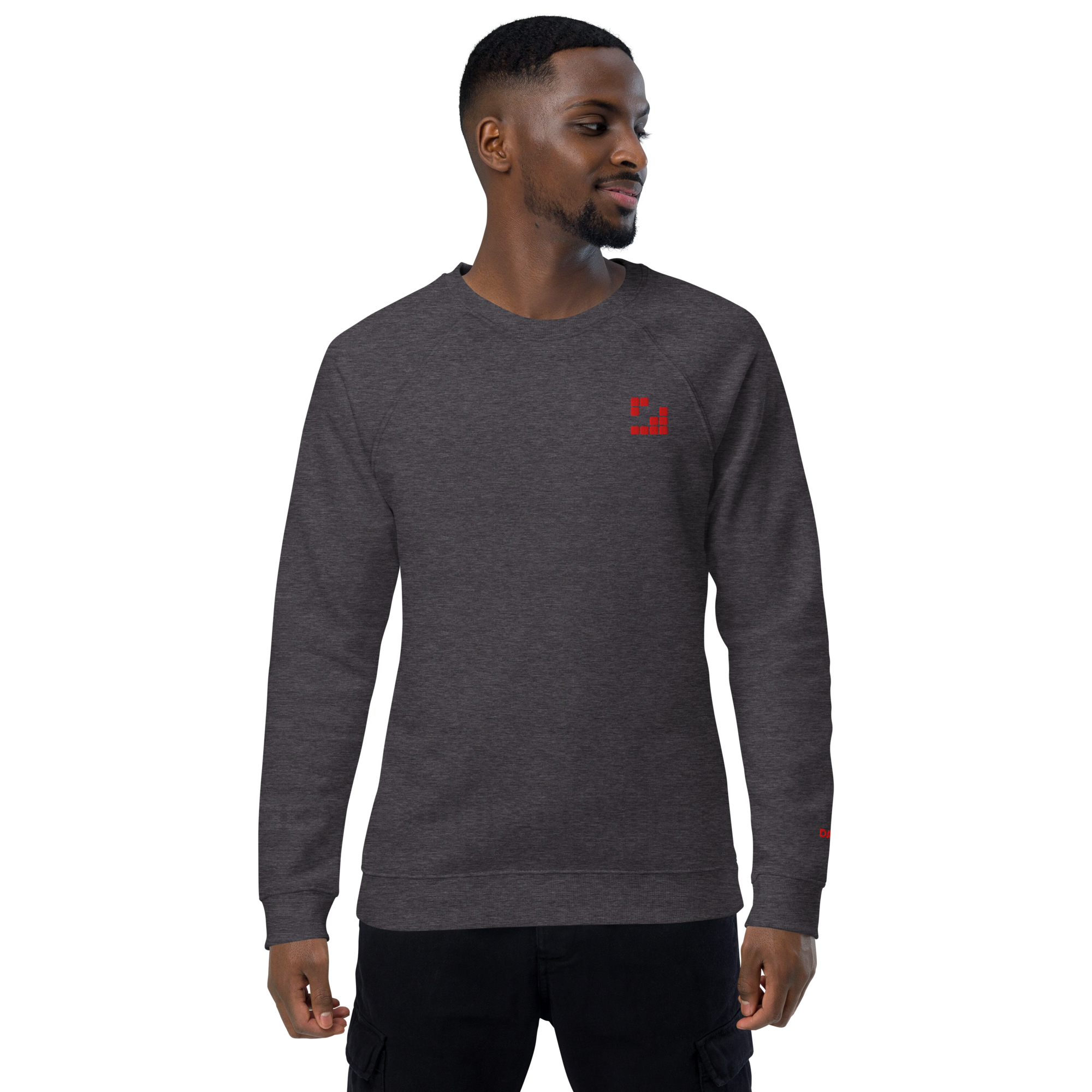 Sudadera Geometric orgánica raglán unisex