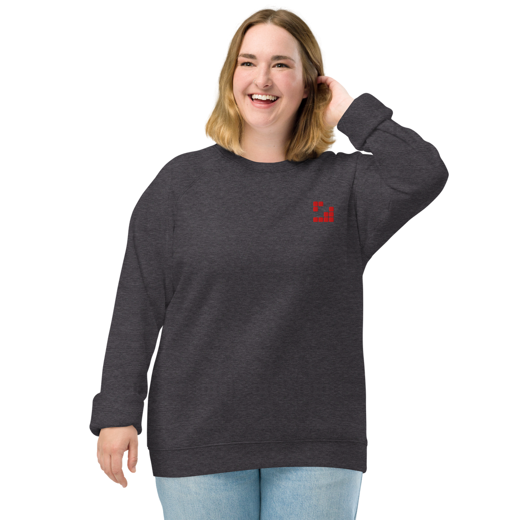 Sudadera Geometric orgánica raglán unisex