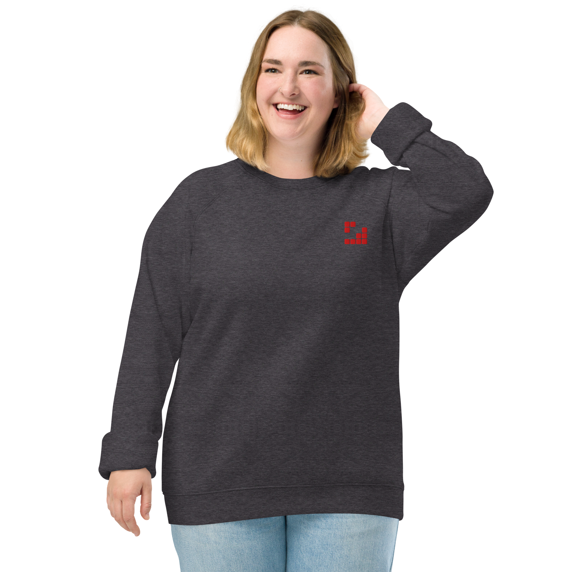 Sudadera Geometric orgánica raglán unisex